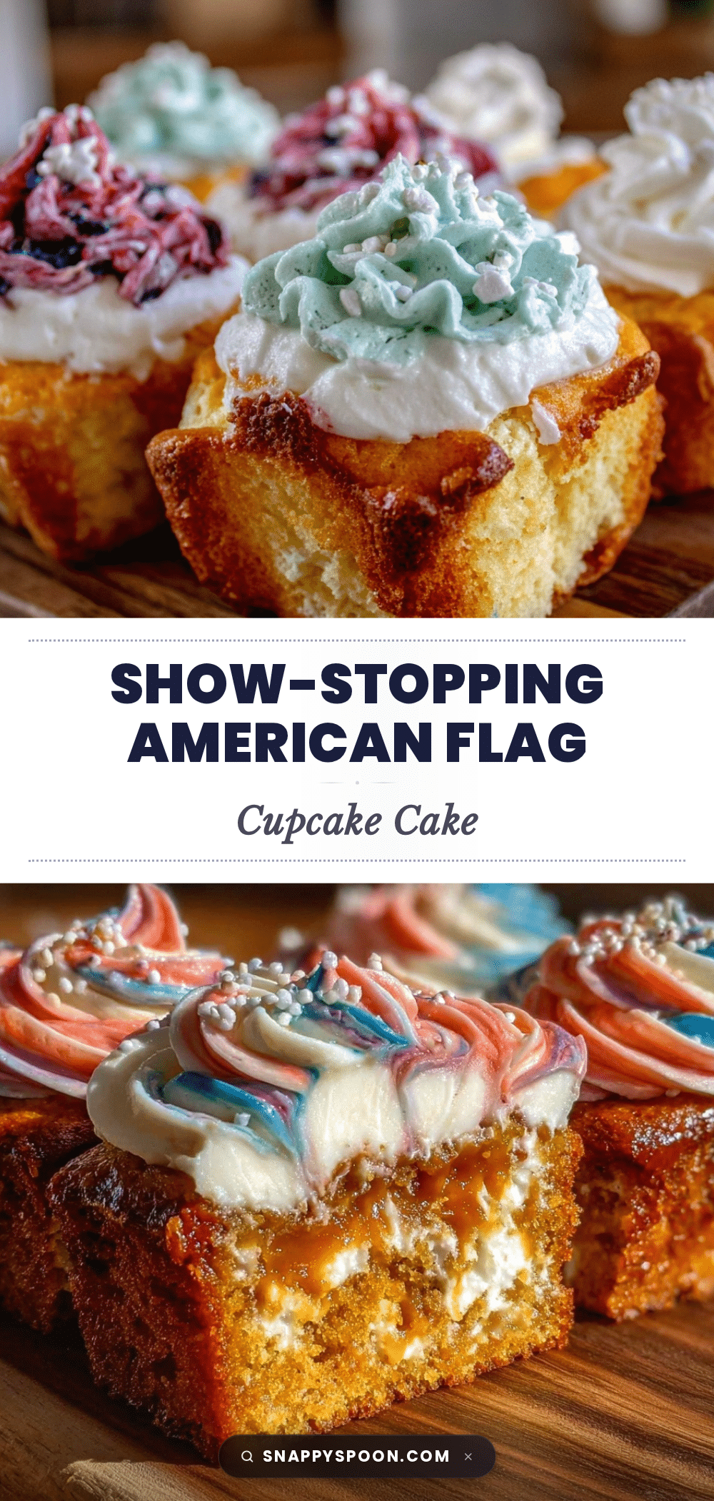 American Flag Pull-Apart Cupcake Cake recipe