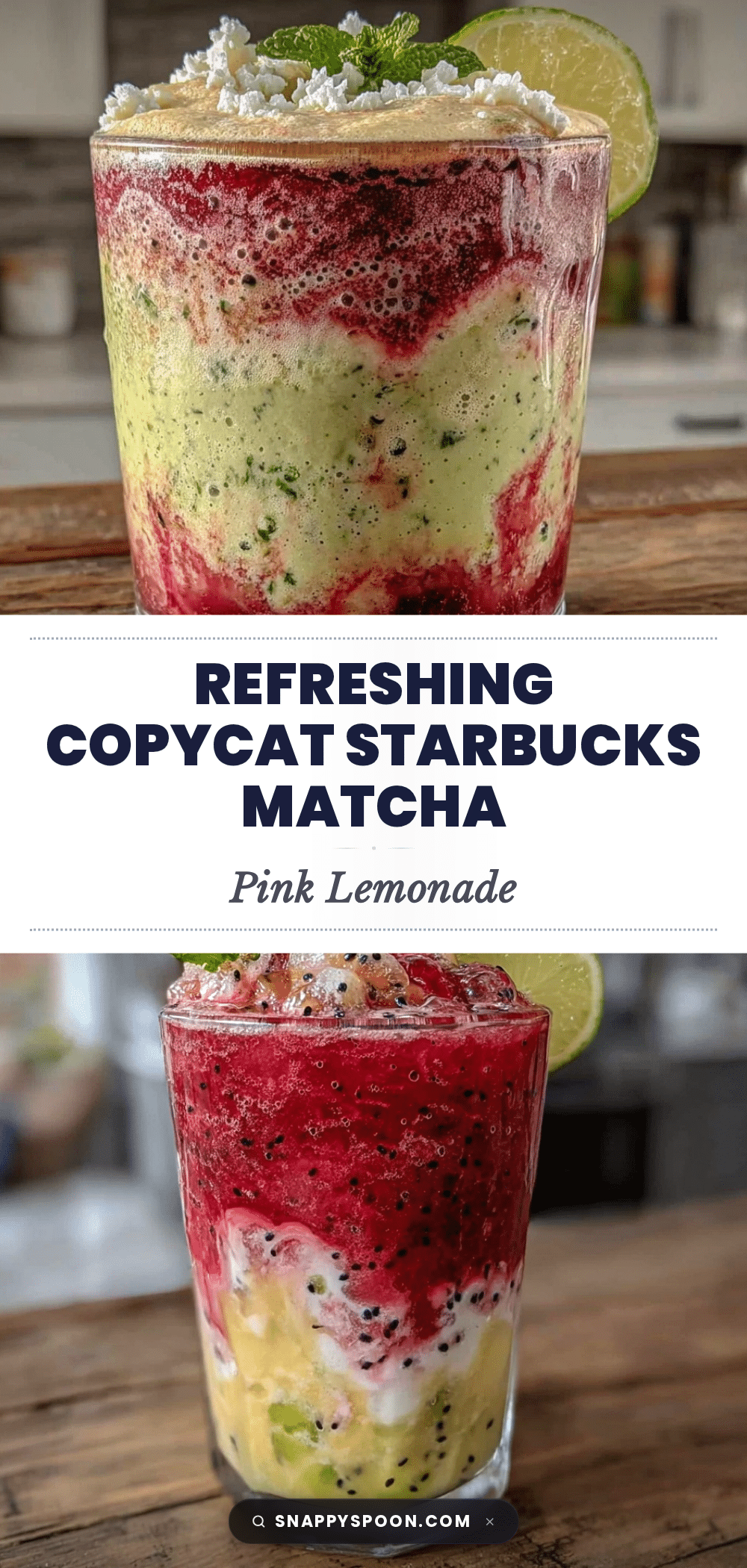 copycat starbucks matcha pink layered dragonfruit lemonade recipe