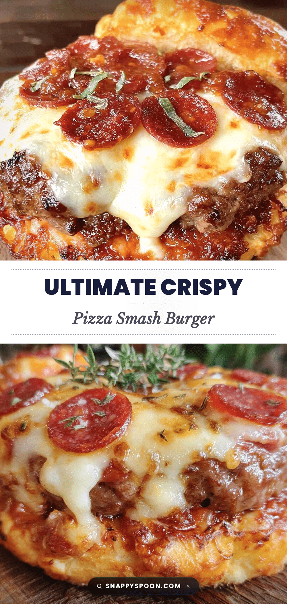 crispy pizza smash burger recipe