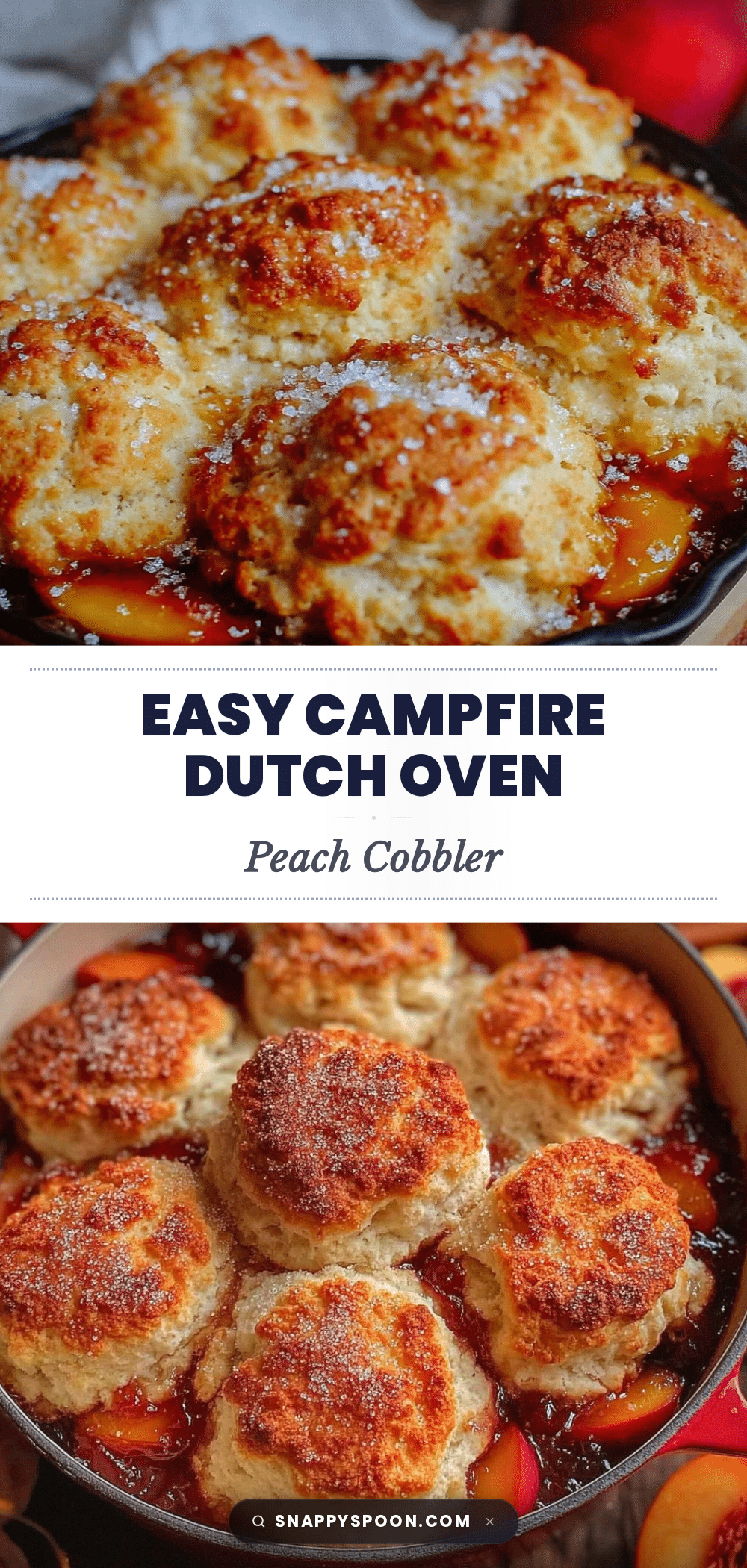 Dutch Oven Campfire Peach Cobbler recipe