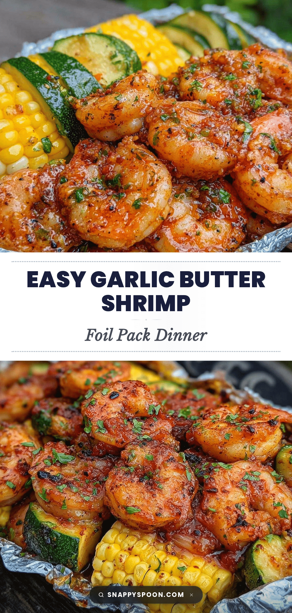 easy garlic butter shrimp foil pack recipe