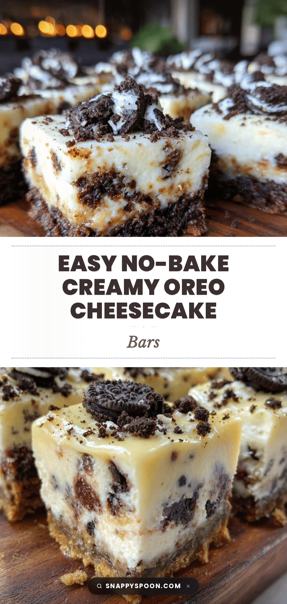 easy no bake oreo cheesecake bars recipe