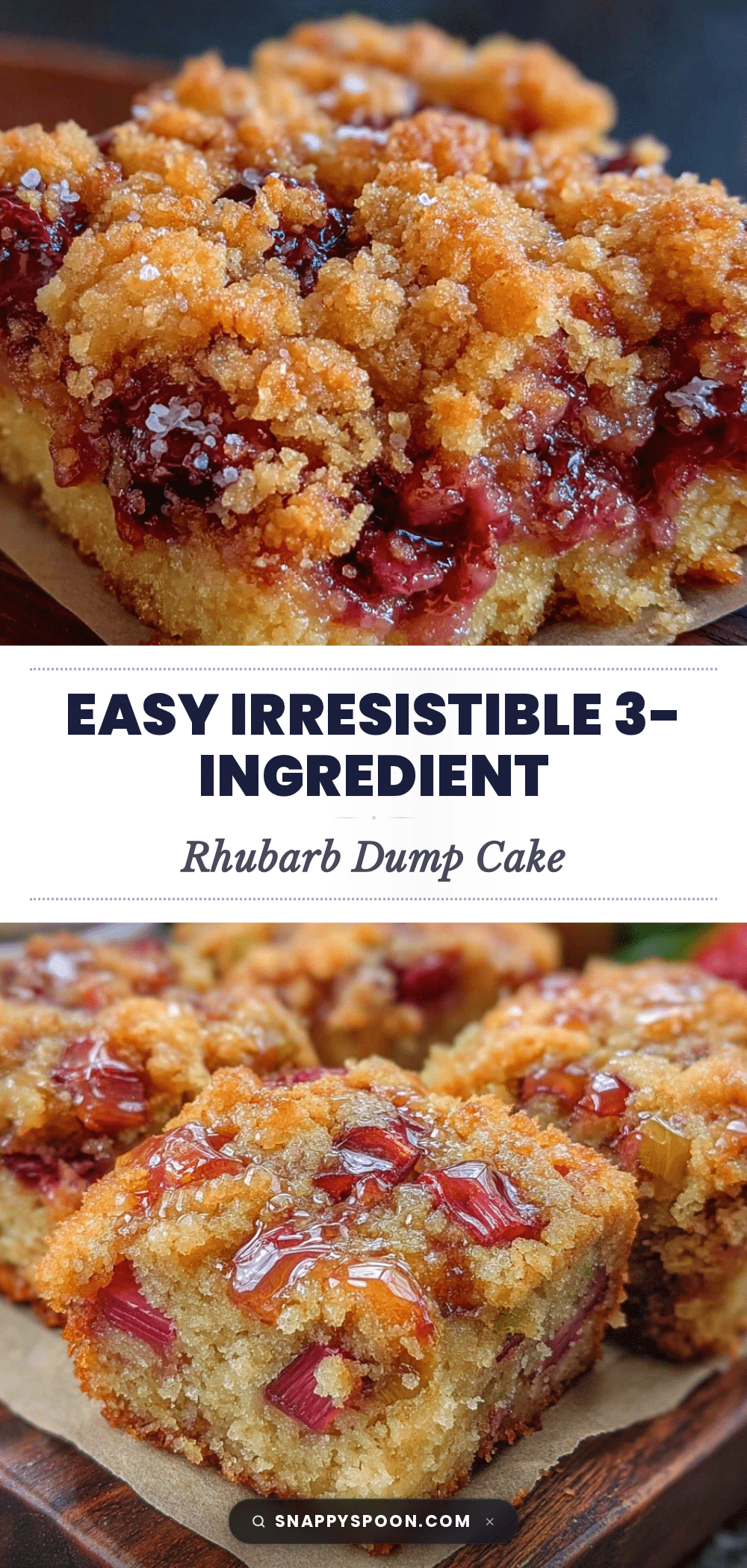 easy rhubarb dump cake recipe