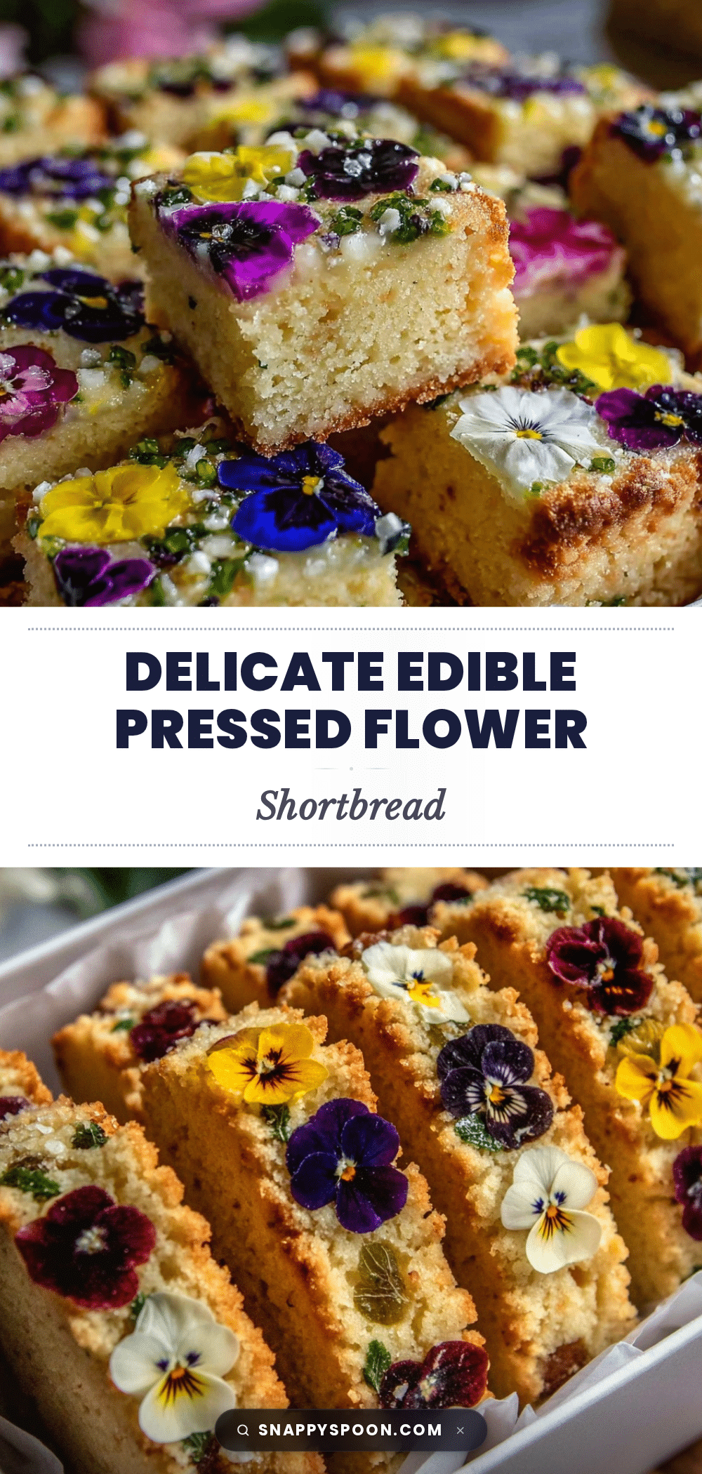 edible pressed flower shortbread cookies recipe