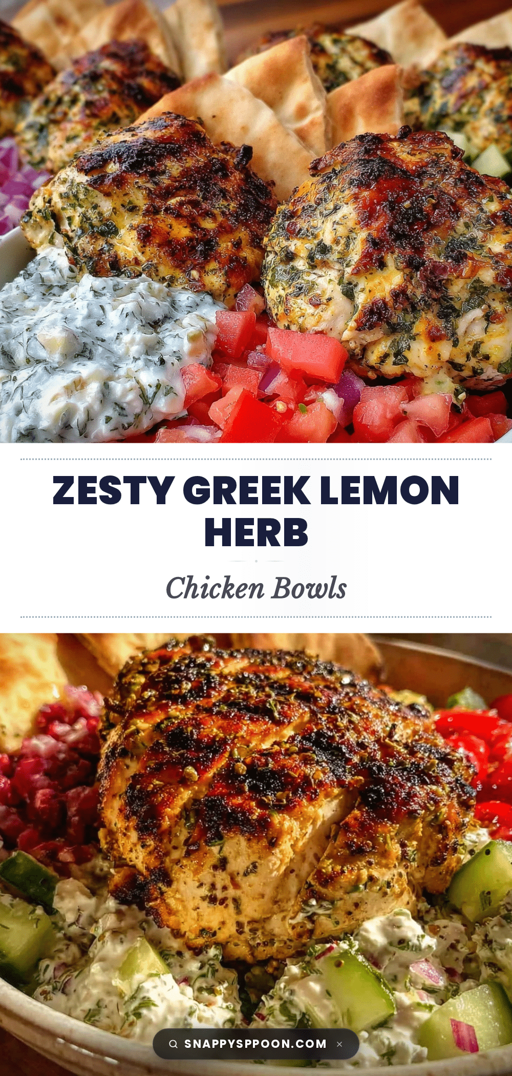 Greek lemon herb chicken bowls recipe