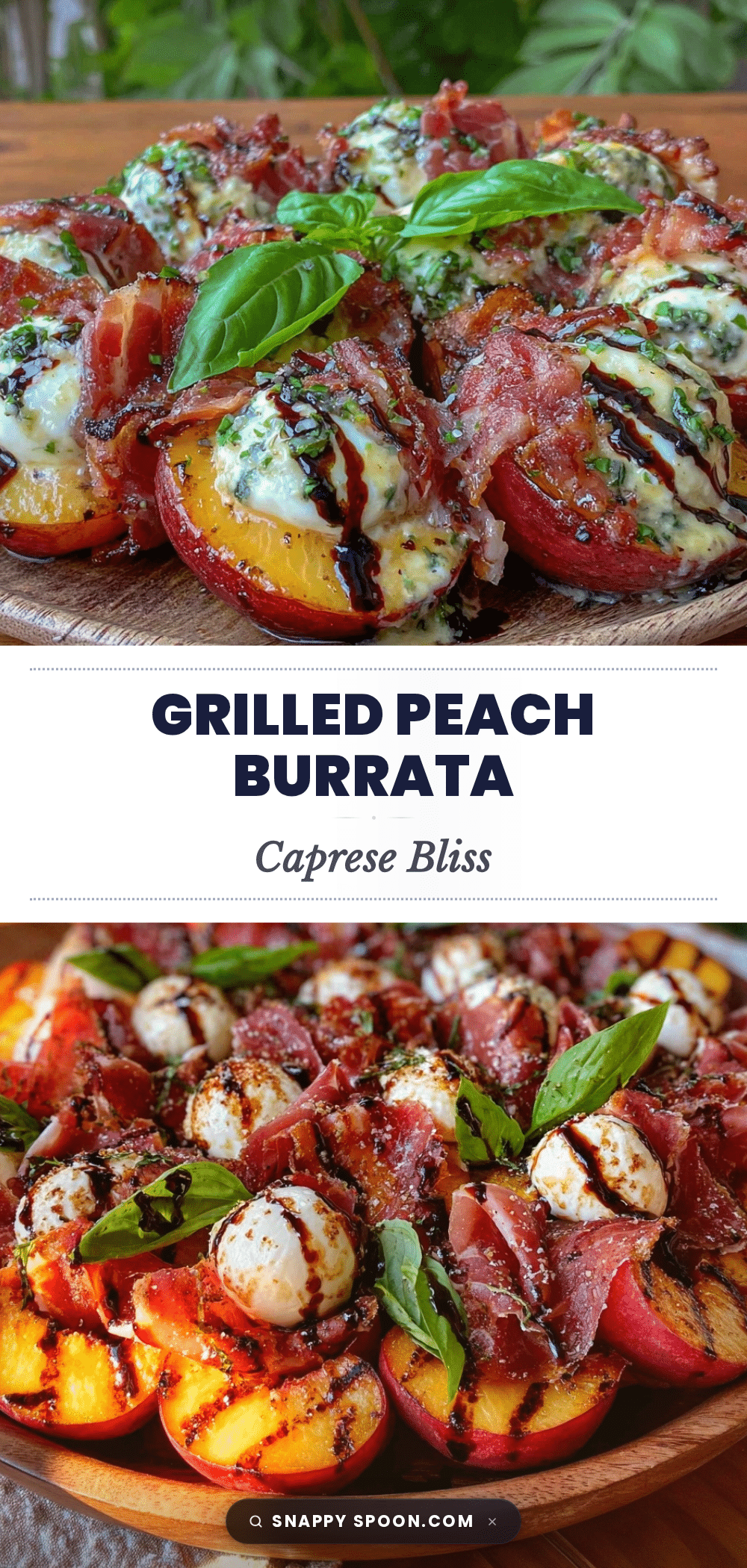 grilled peach and burrata caprese recipe