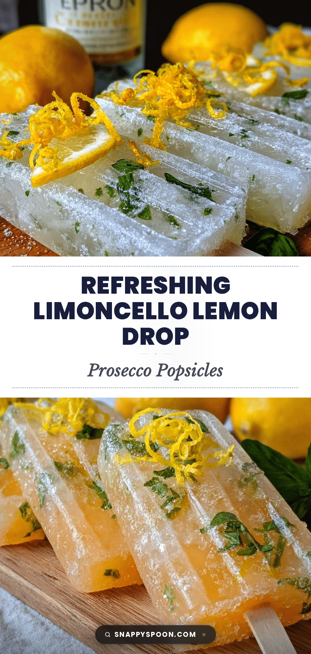 Limoncello Lemon Drop Prosecco Popsicles recipe