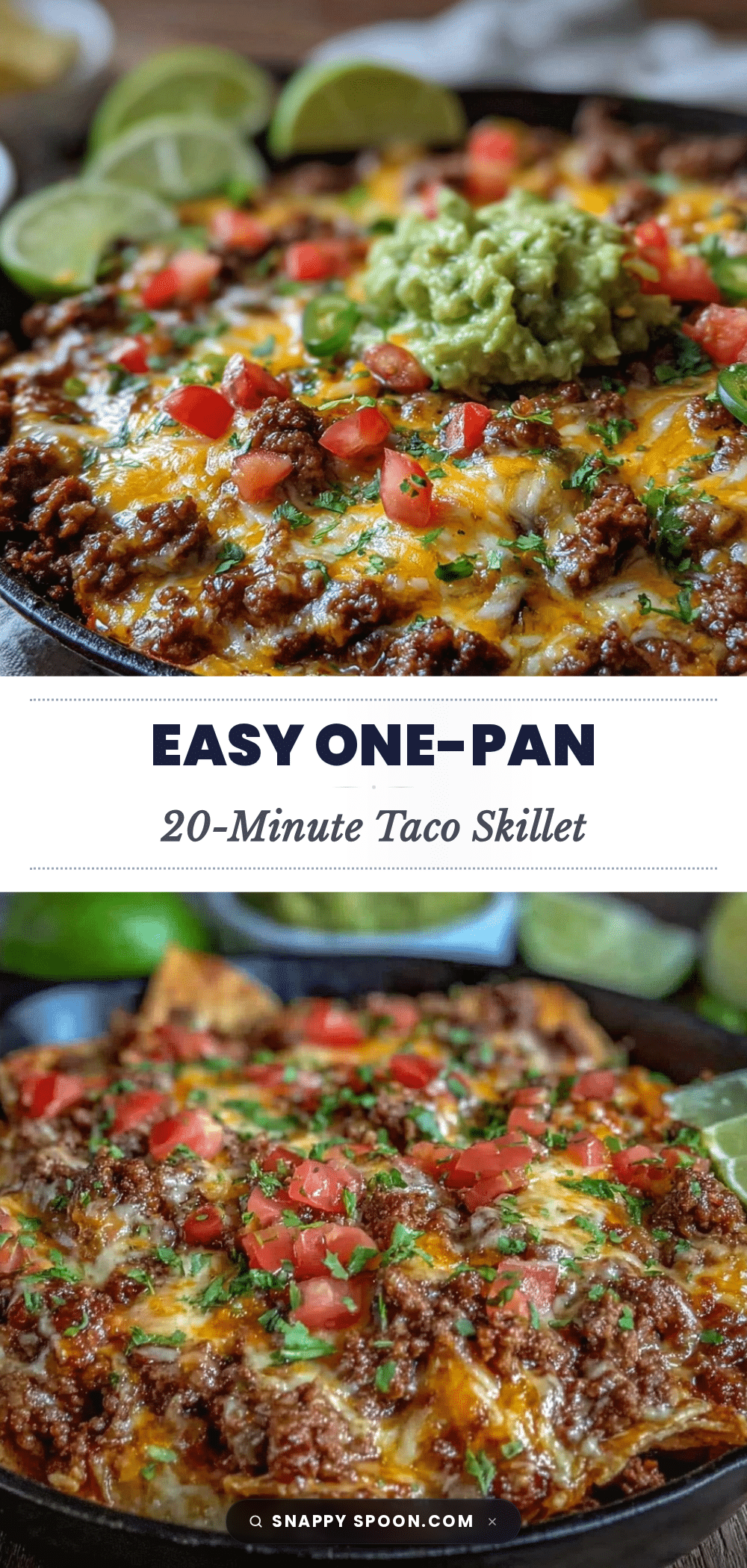 one-pan ground beef taco skillet recipe