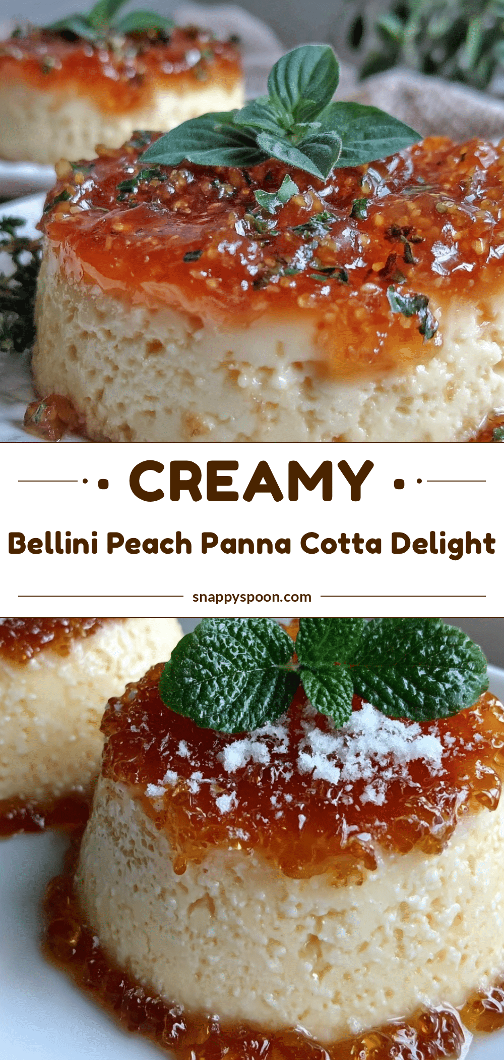 Bellini Peach Panna Cotta recipe