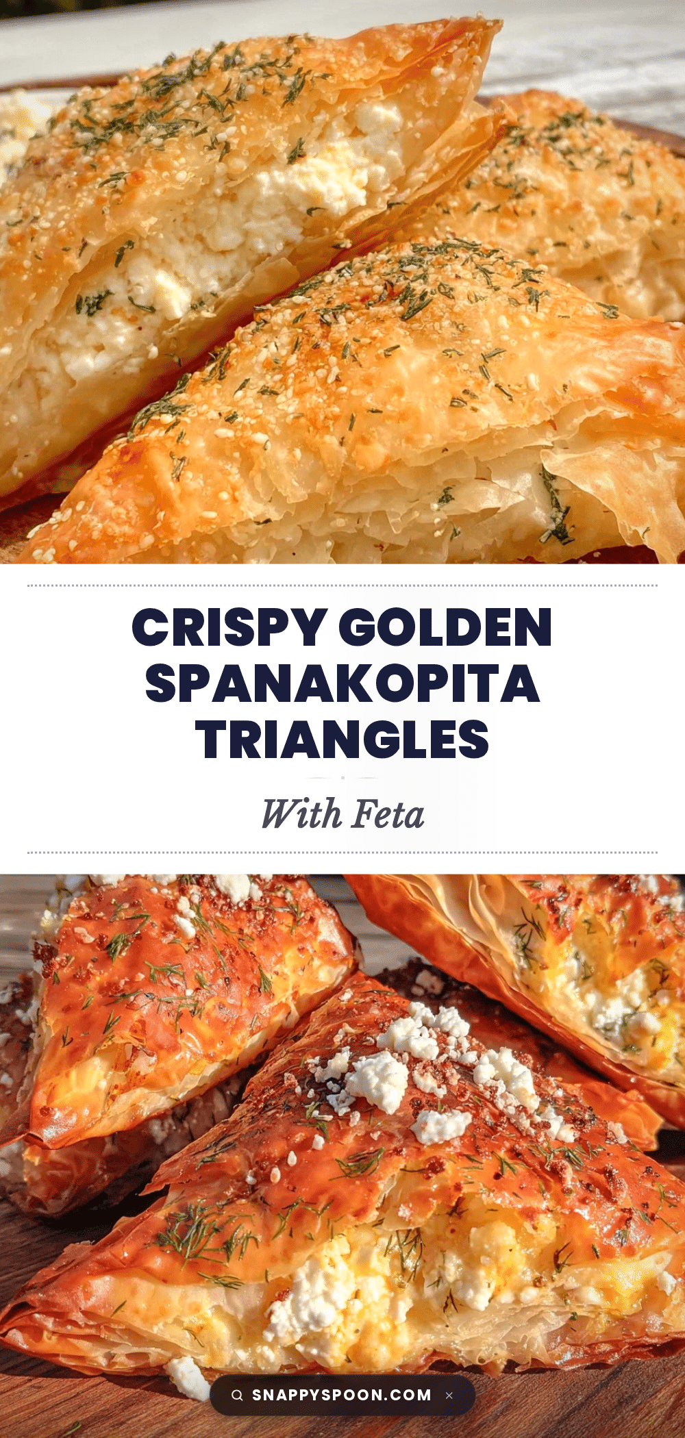 crispy baked spanakopita triangles recipe