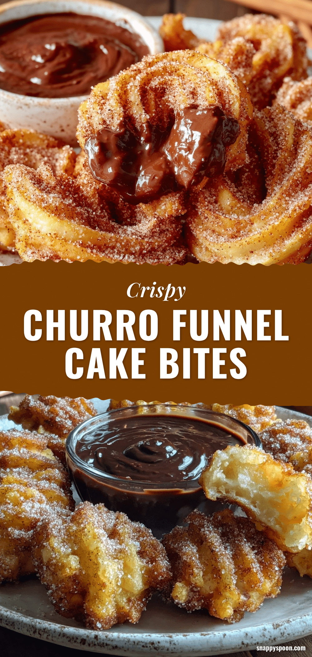 crispy churro funnel cake bites recipe