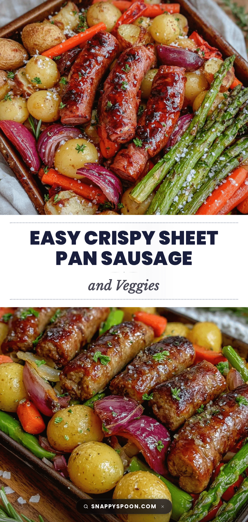 crispy sheet pan sausage and vegetables recipe