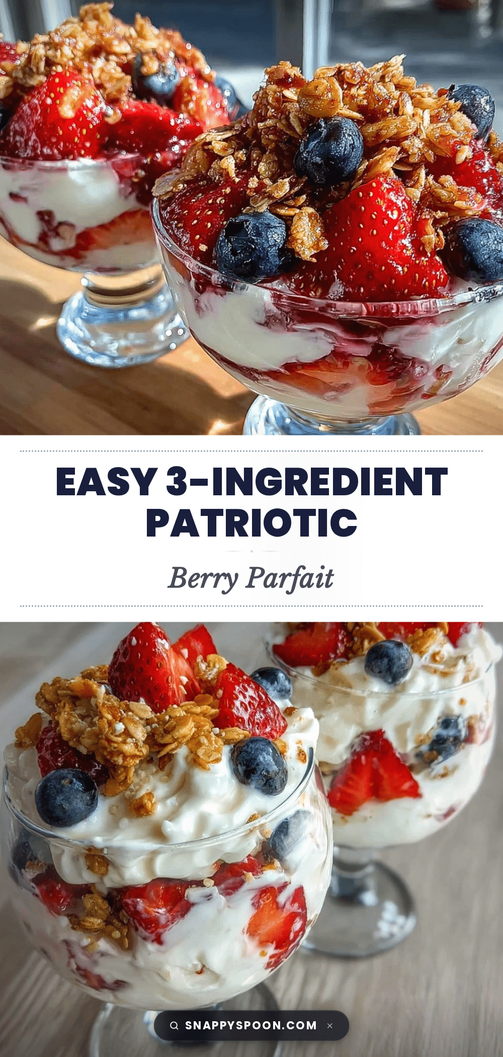 Easy 3-Ingredient Patriotic Parfait recipe