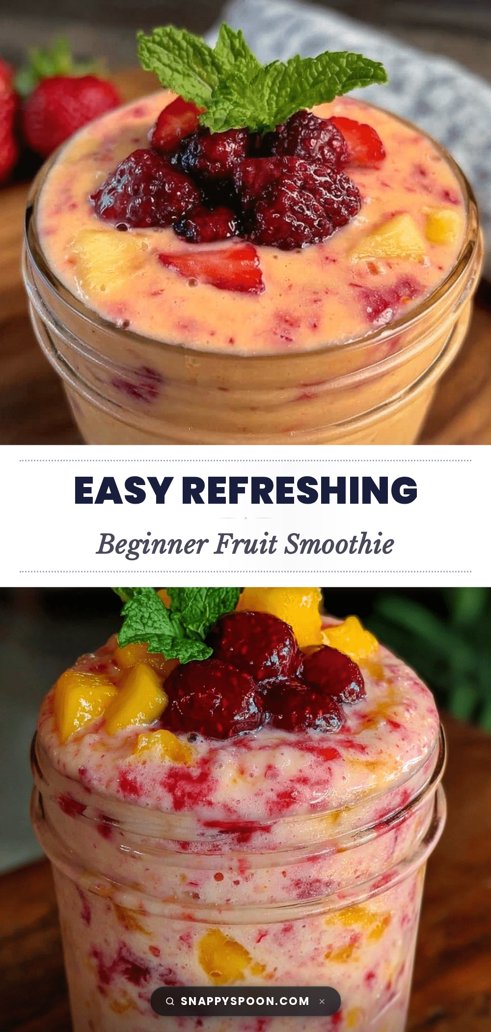 easy beginner fruit smoothie recipe
