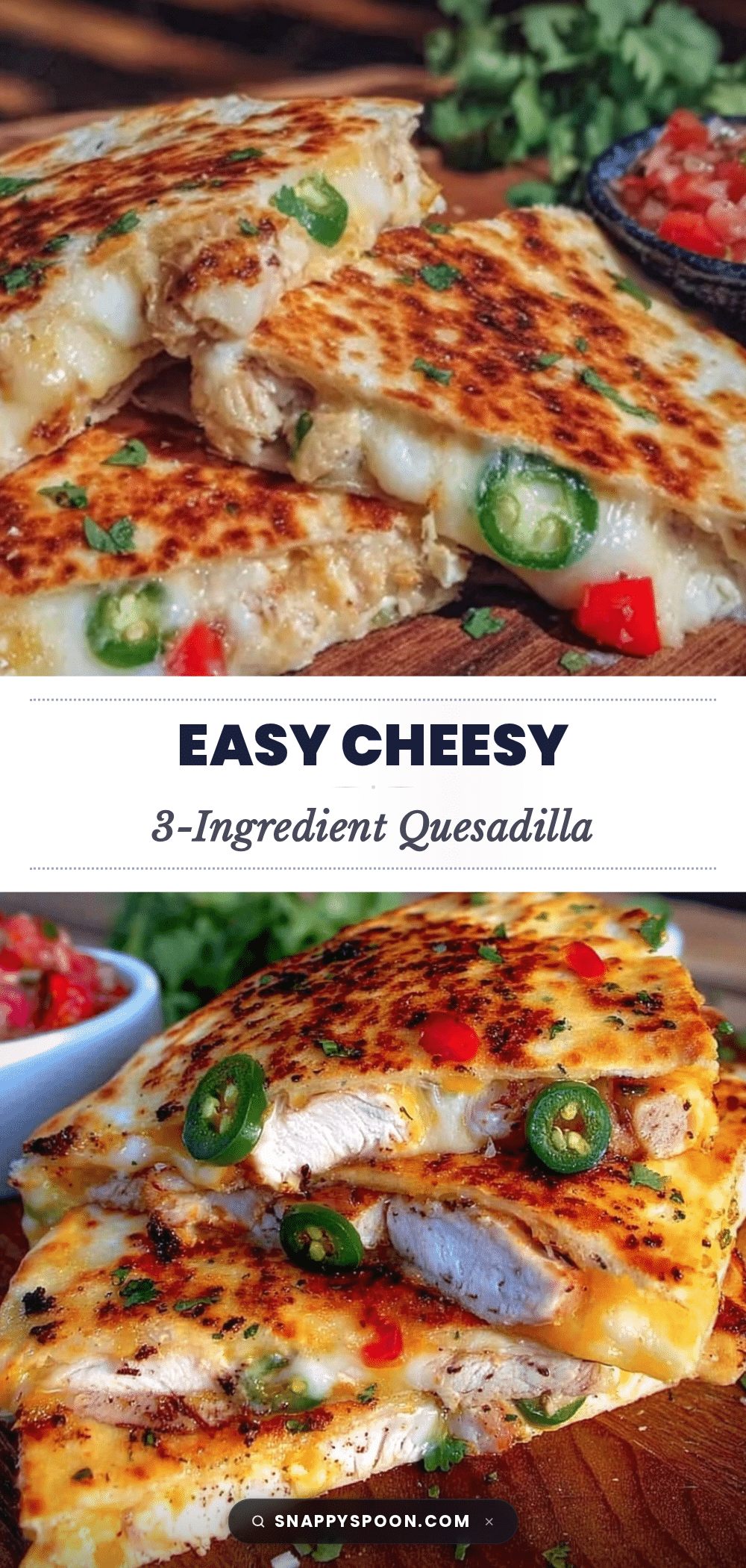 easy cheesy 3-ingredient quesadilla recipe