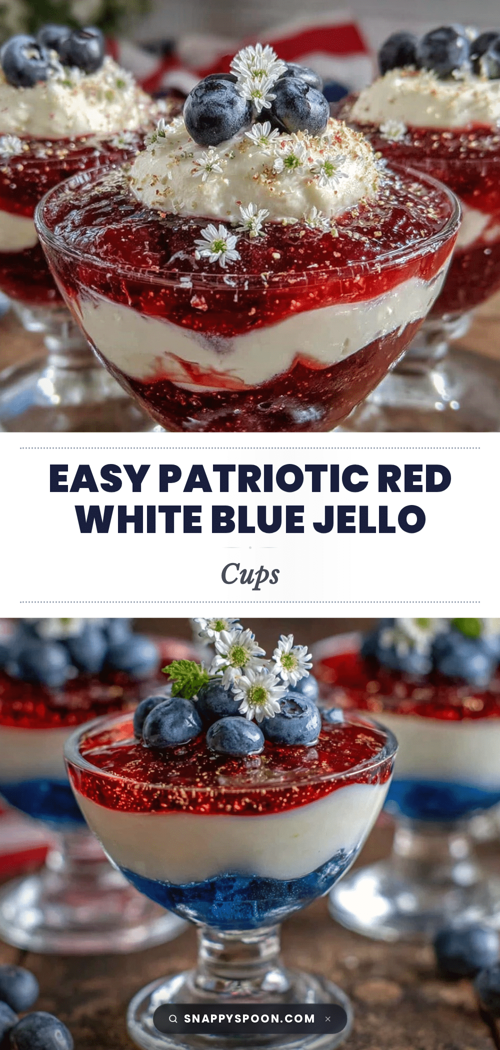 Easy Red White Blue Jello Cups recipe