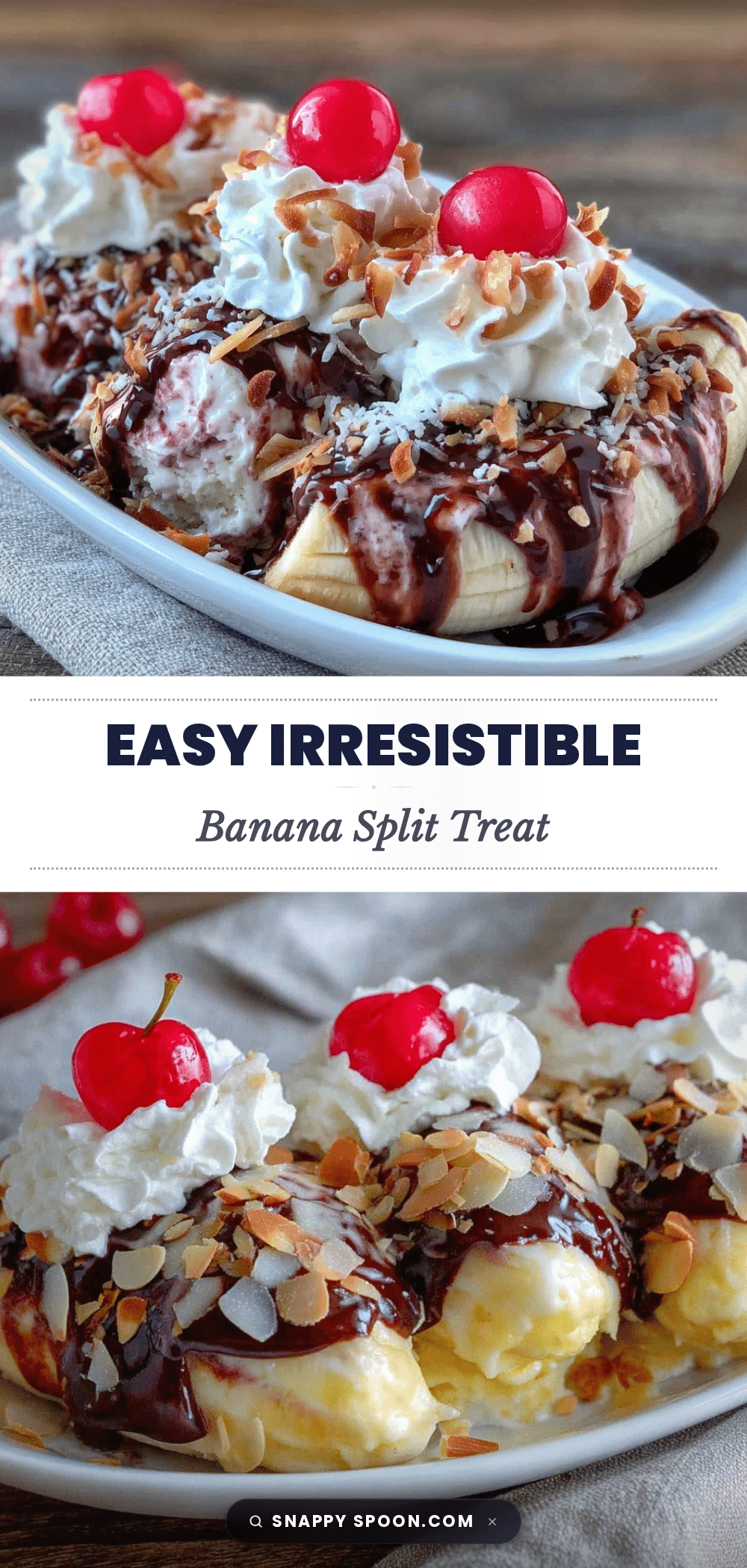 easy simple banana split treat recipe