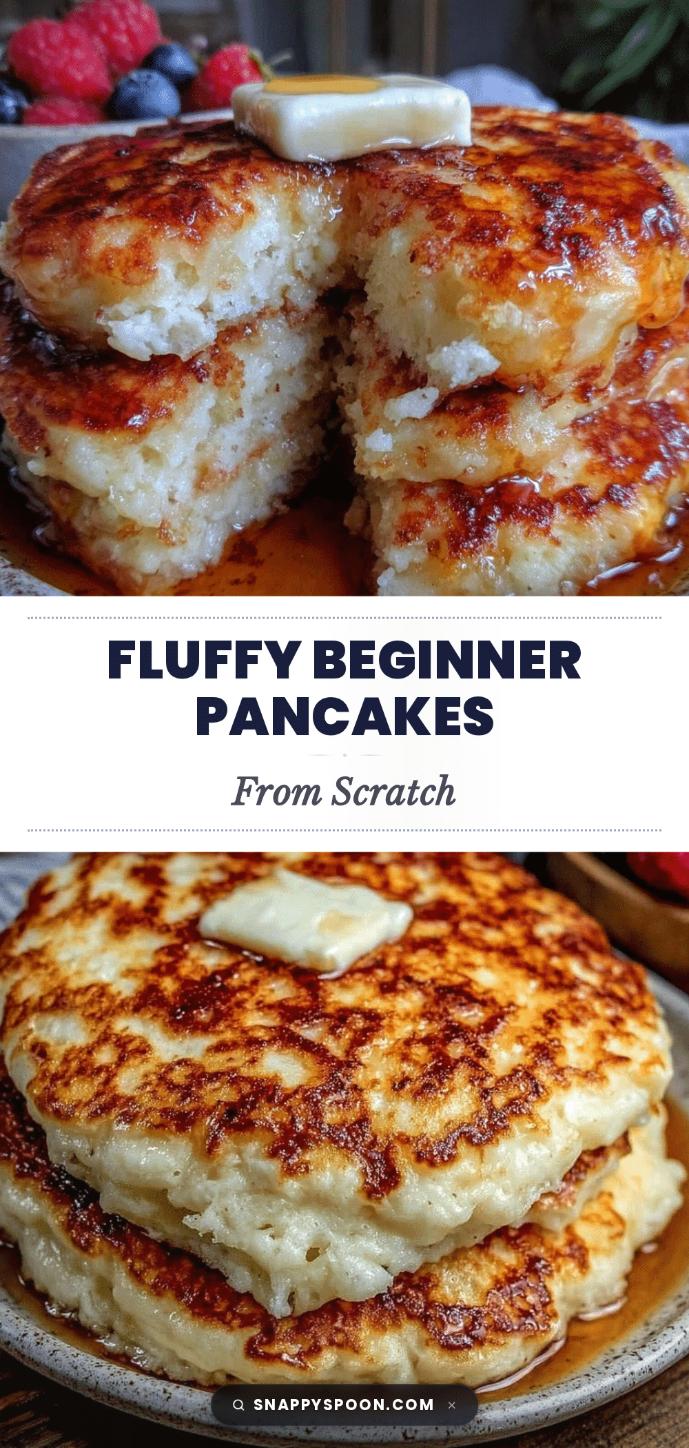 fluffy beginner pancakes from scratch recipe
