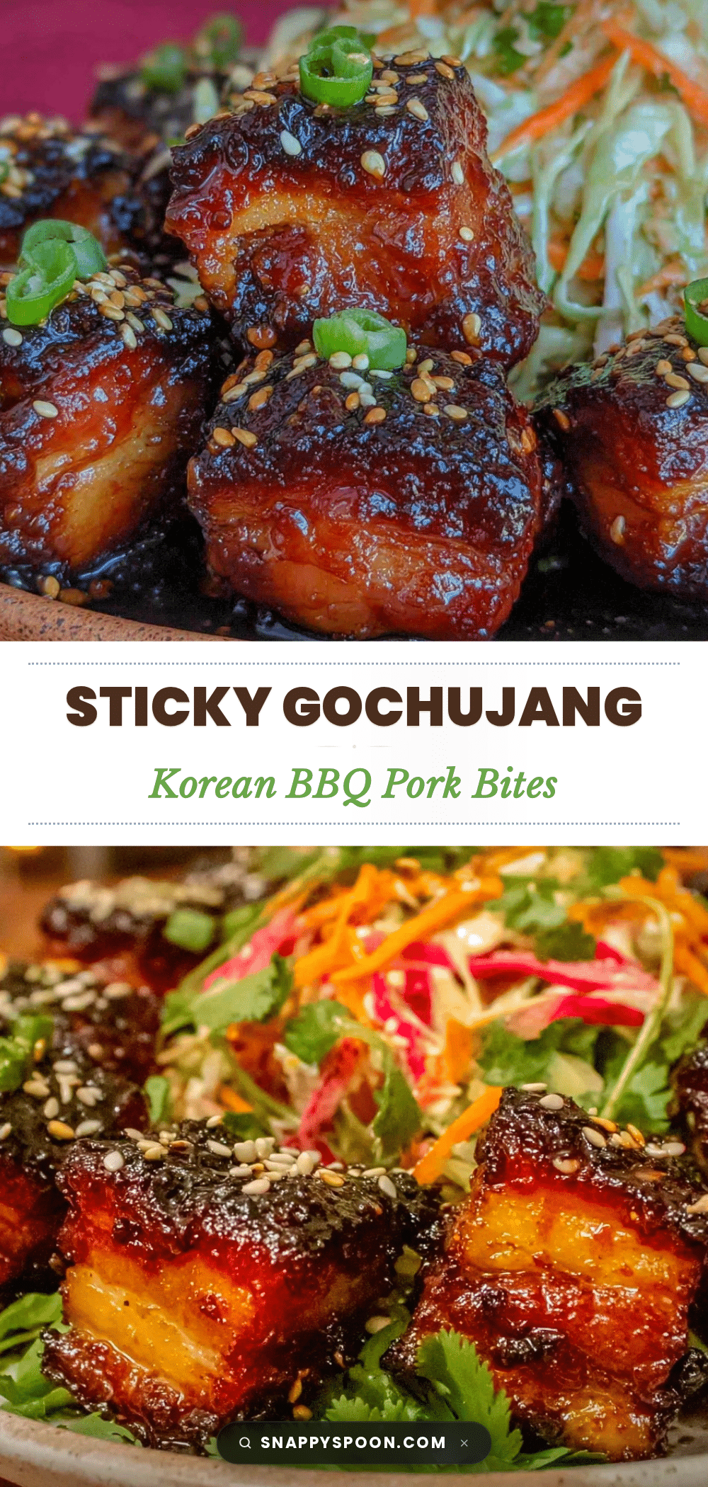 Gochujang Korean BBQ Pork Belly Bites recipe