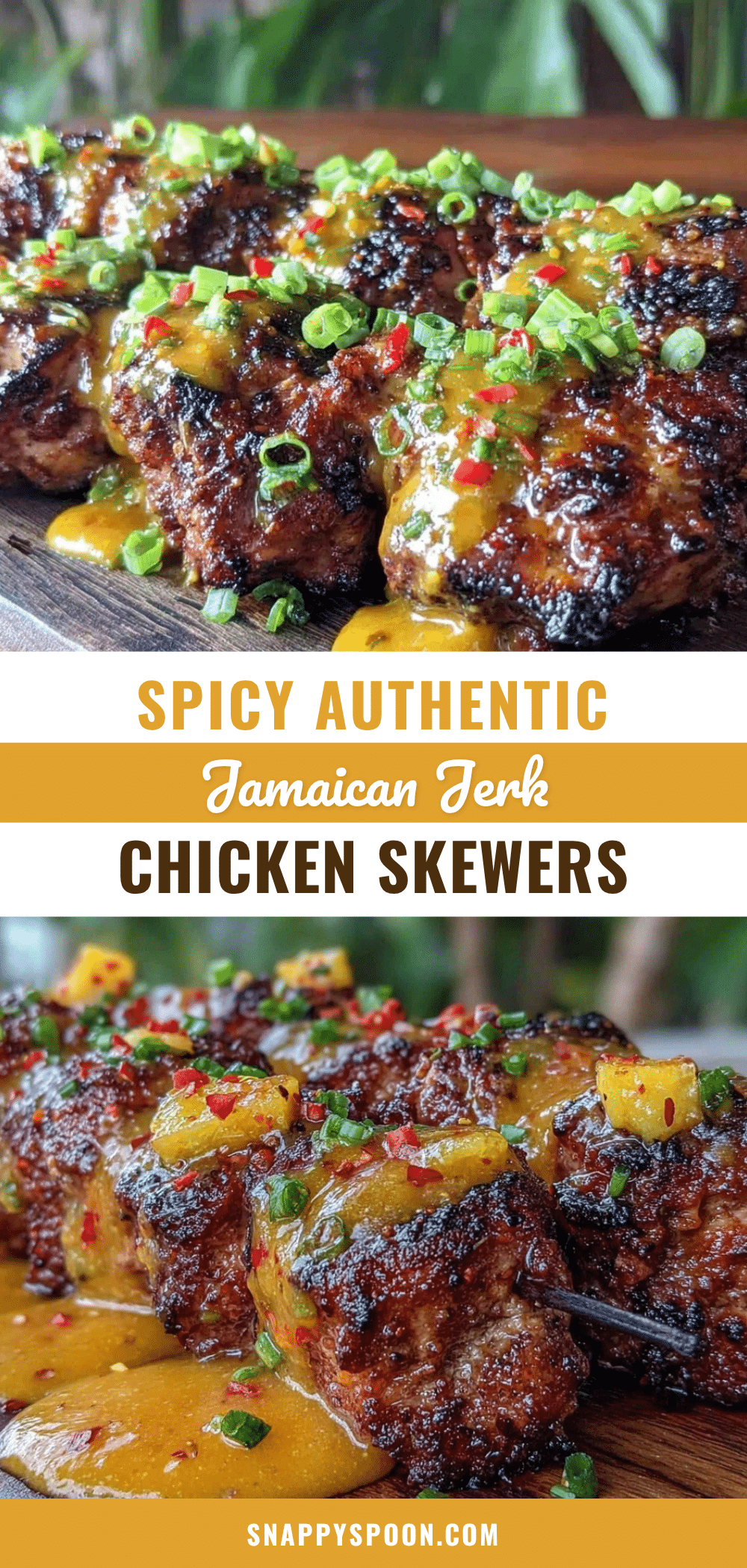 Jamaican jerk chicken skewers recipe