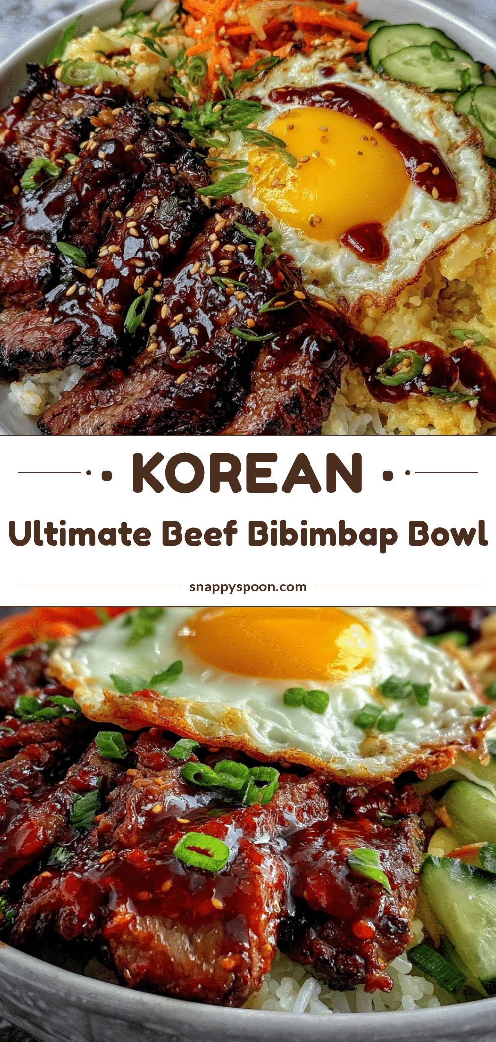 Korean beef bibimbap bowl recipe