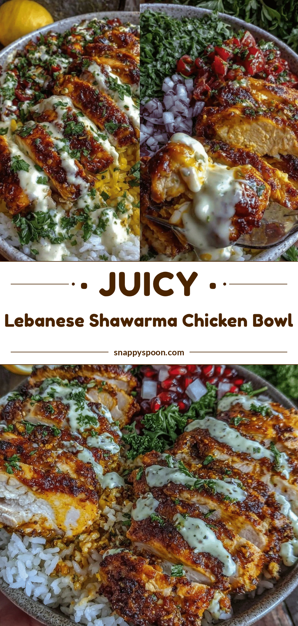Lebanese Shawarma Chicken Rice Bowl recipe