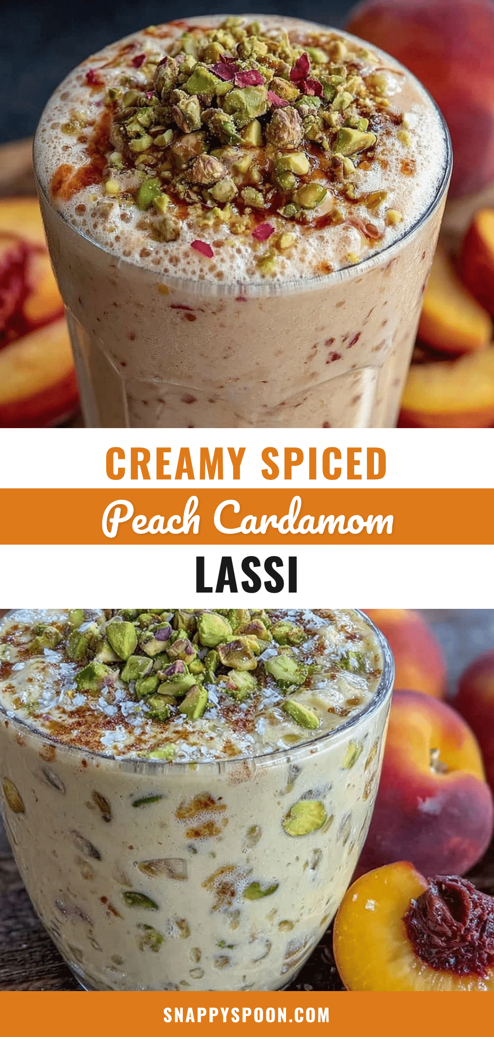 spiced peach cardamom lassi recipe