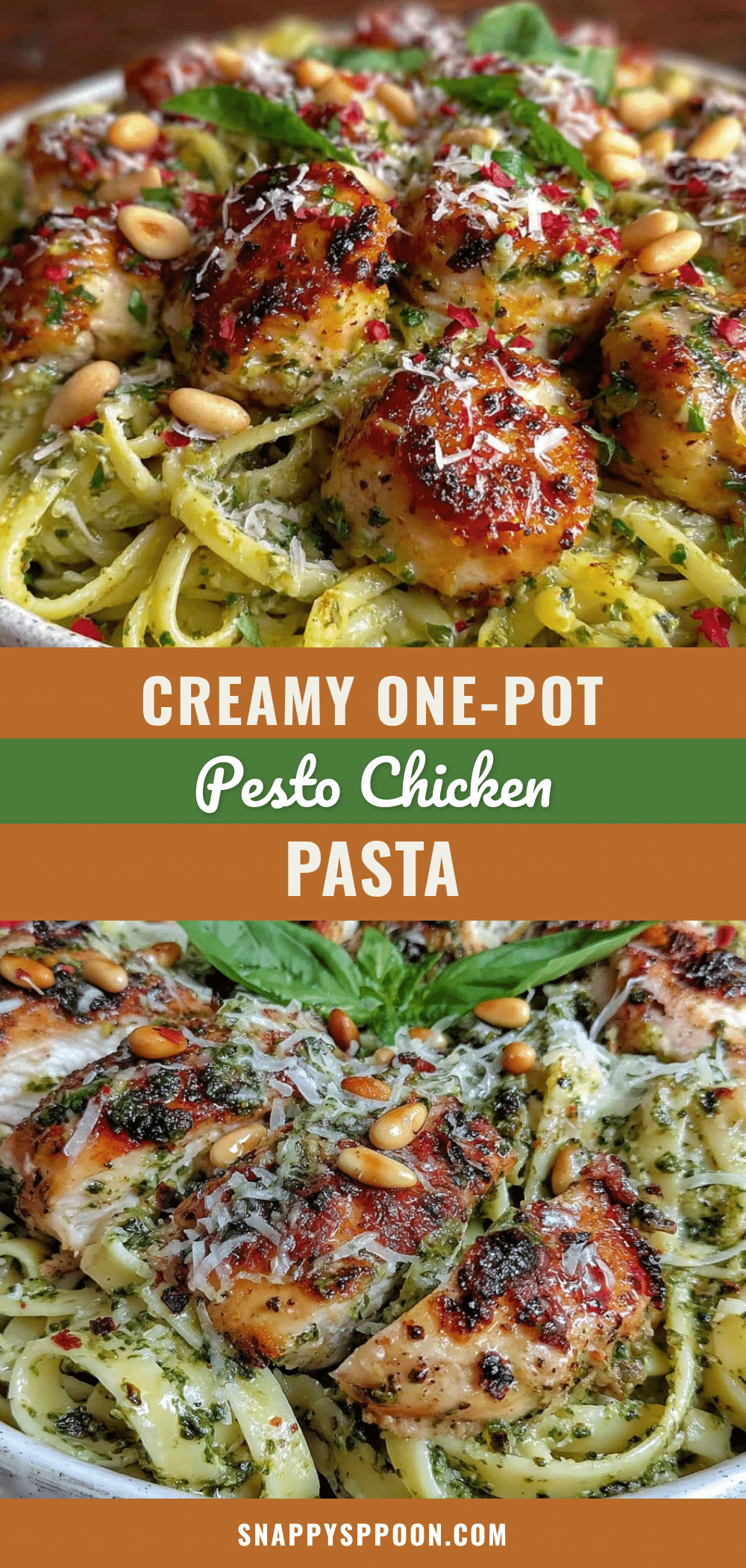 creamy one-pot pesto chicken pasta recipe
