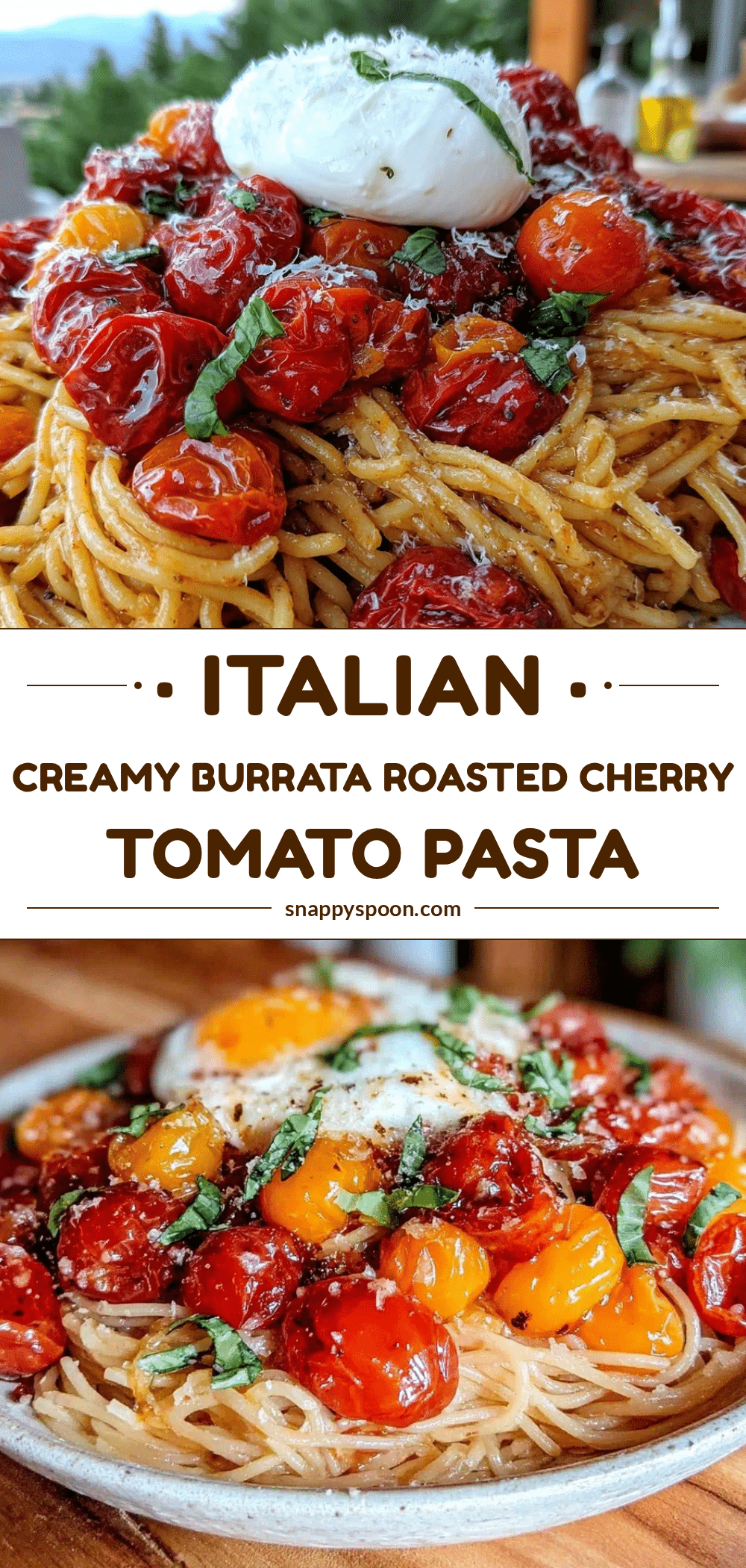 creamy roasted cherry tomato pasta with burrata recipe