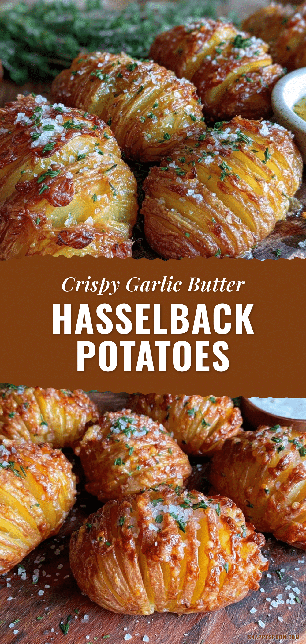 crispy garlic butter hasselback potatoes recipe