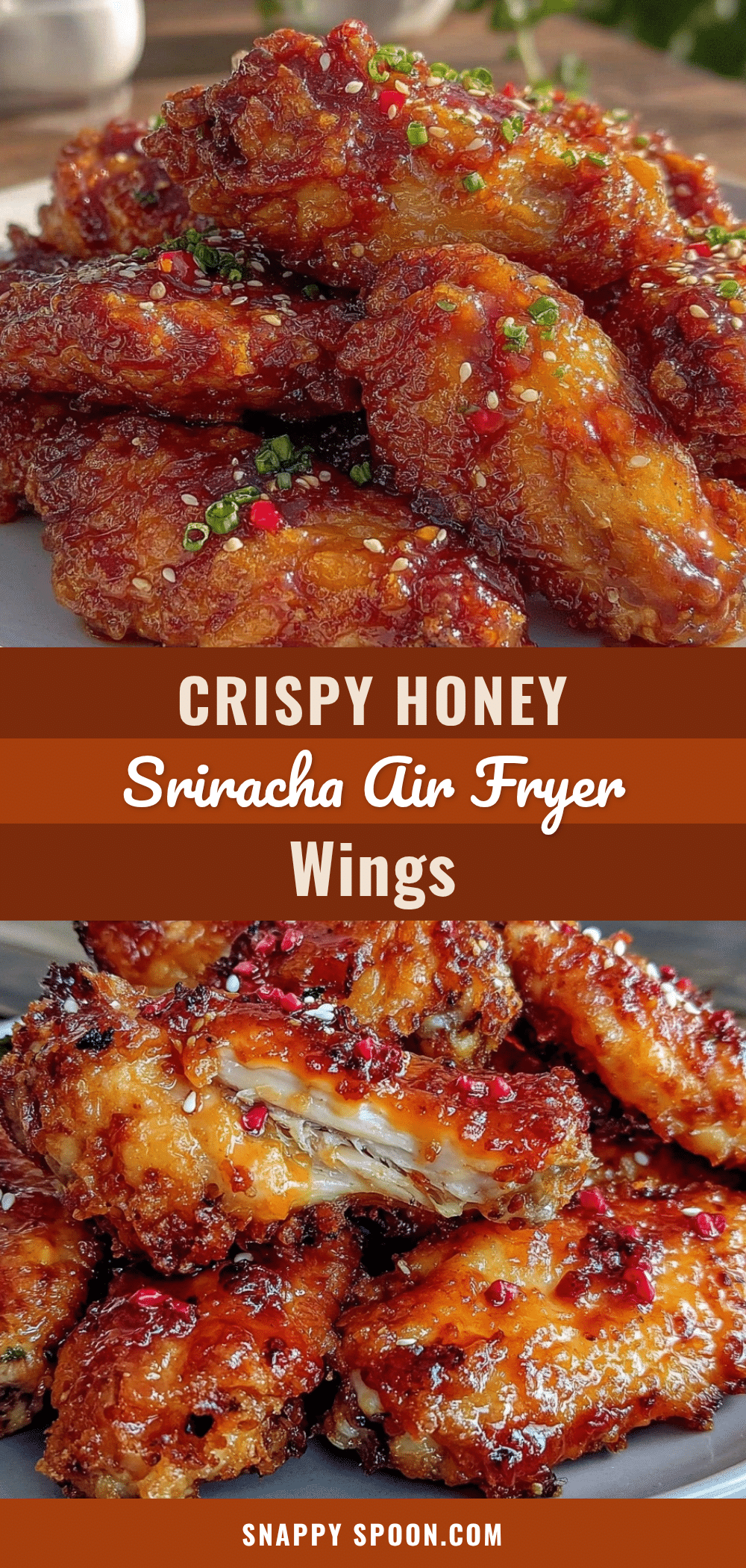 crispy honey sriracha chicken wings air fryer recipe