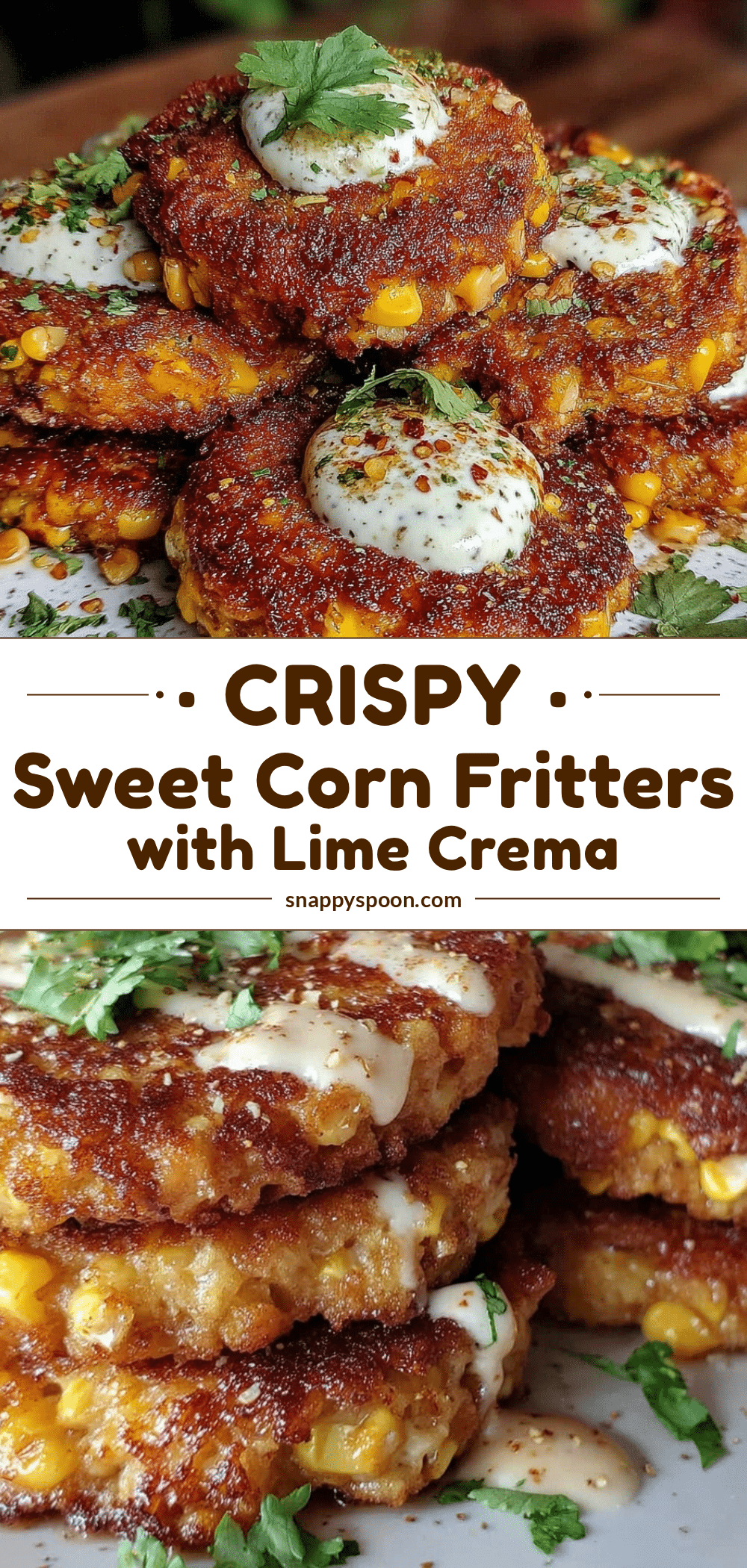 crispy sweet corn fritters recipe