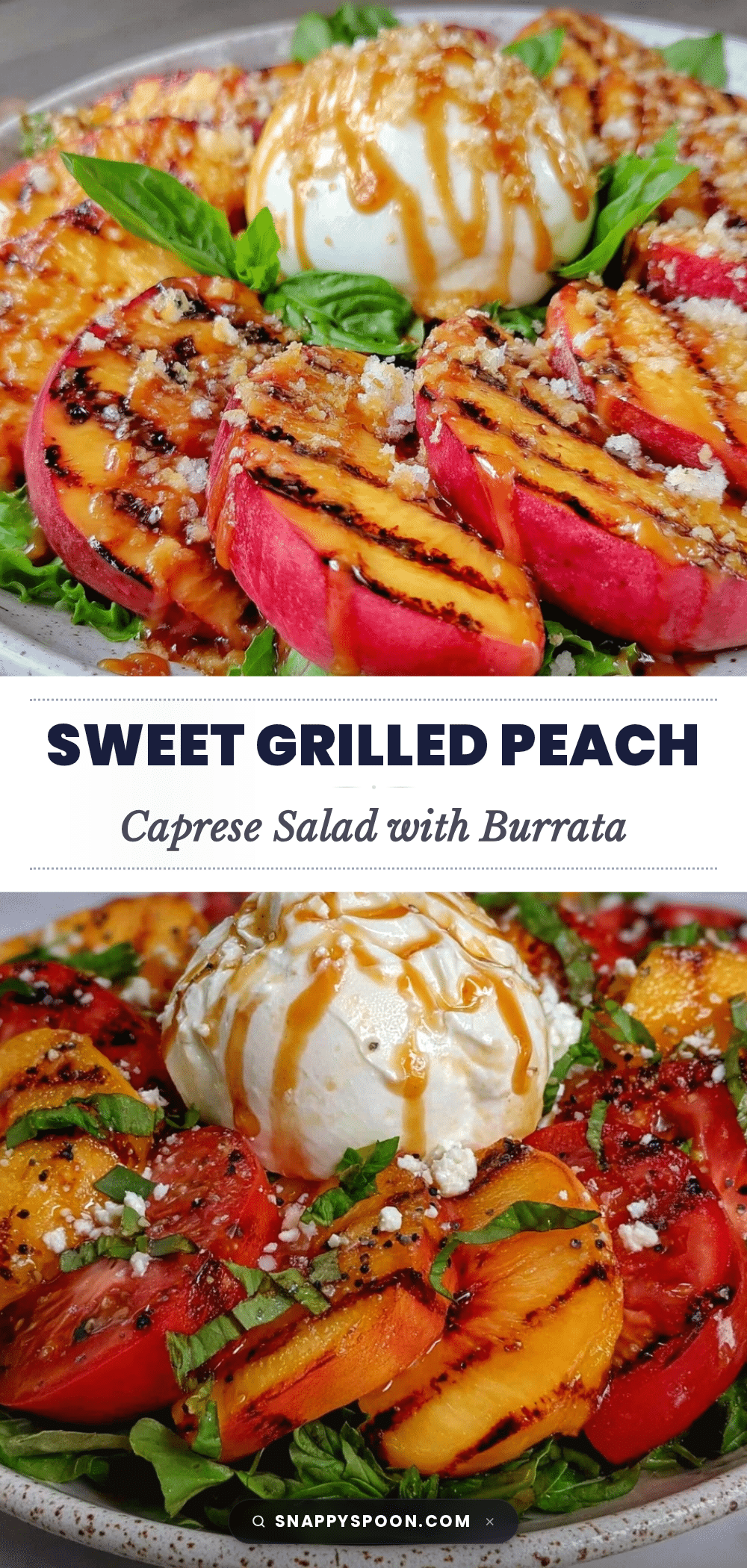 fresh grilled peach caprese salad recipe