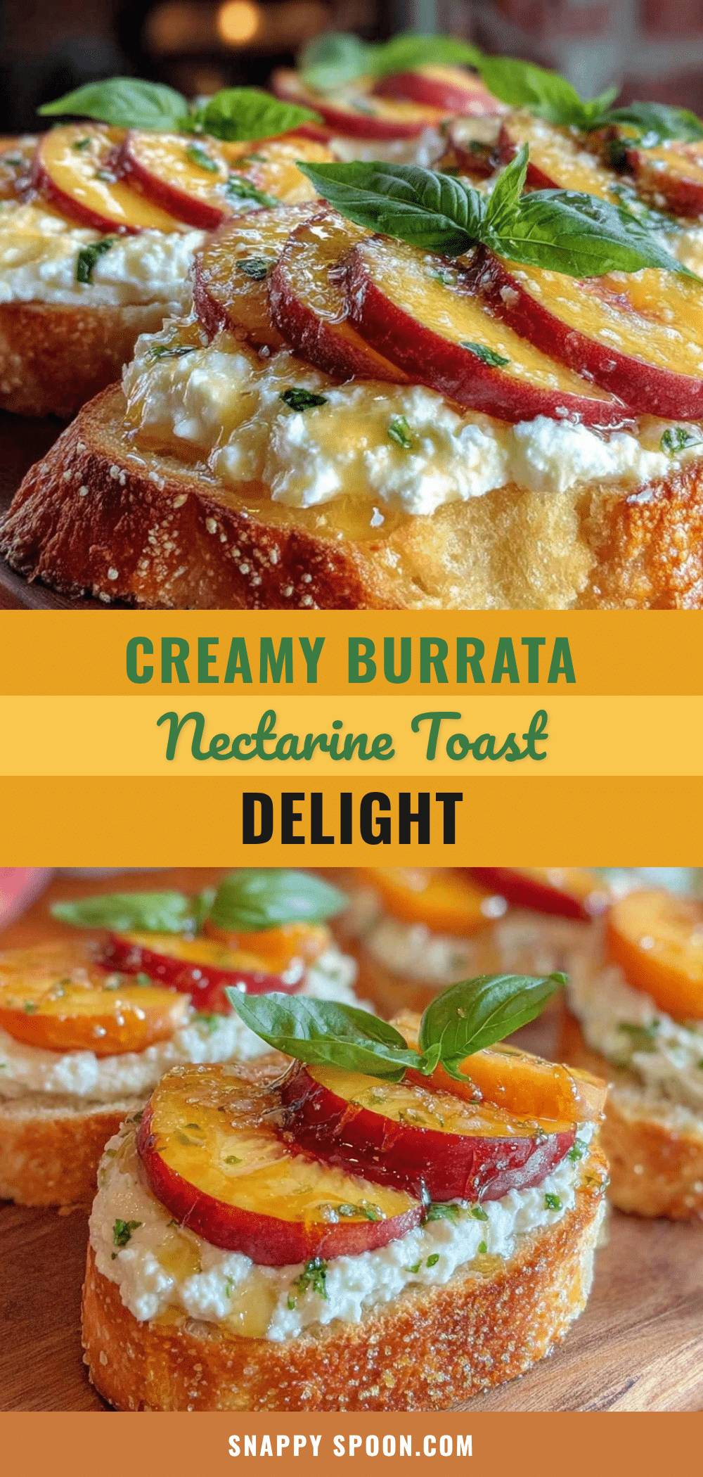 fresh nectarine burrata toast recipe