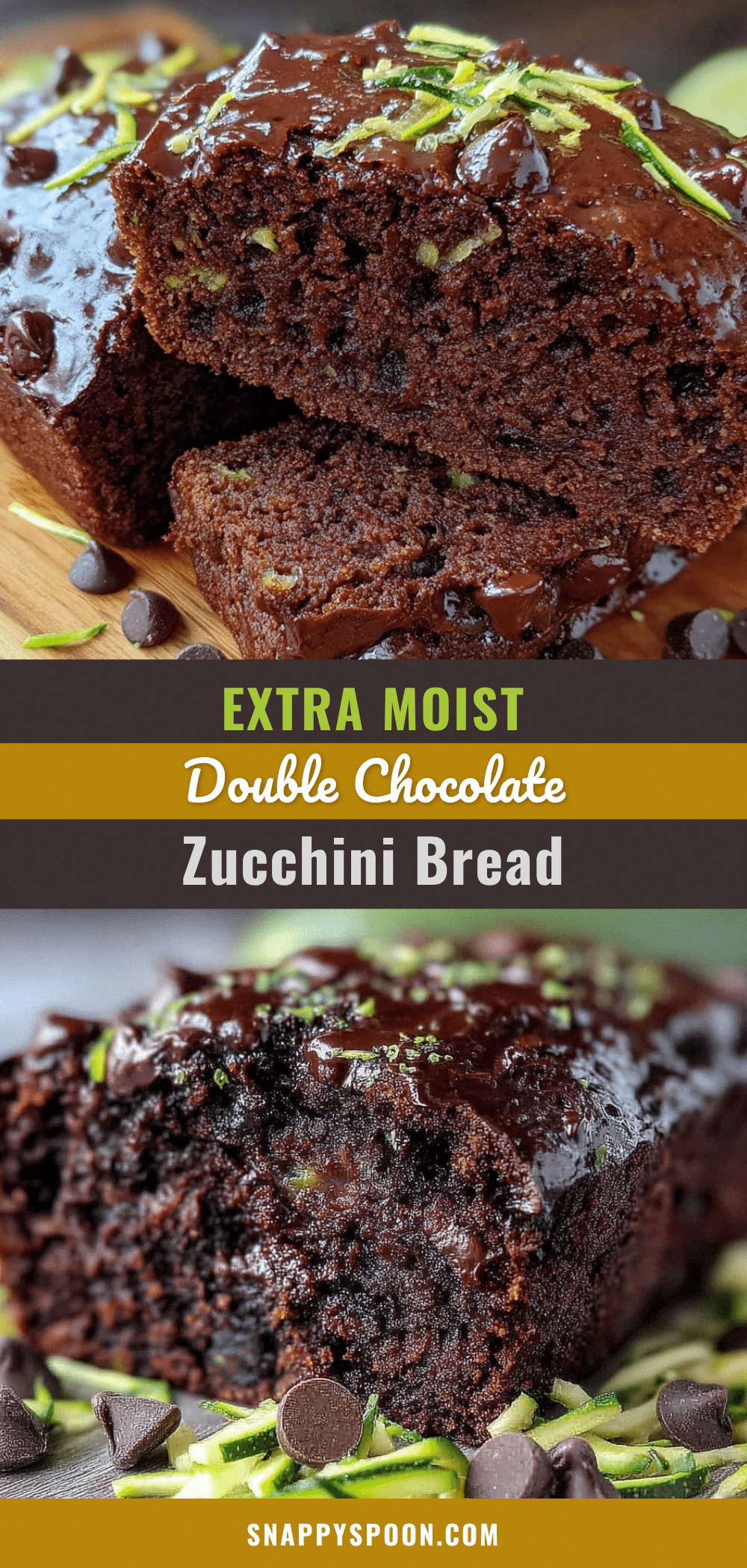 moist double chocolate zucchini bread recipe