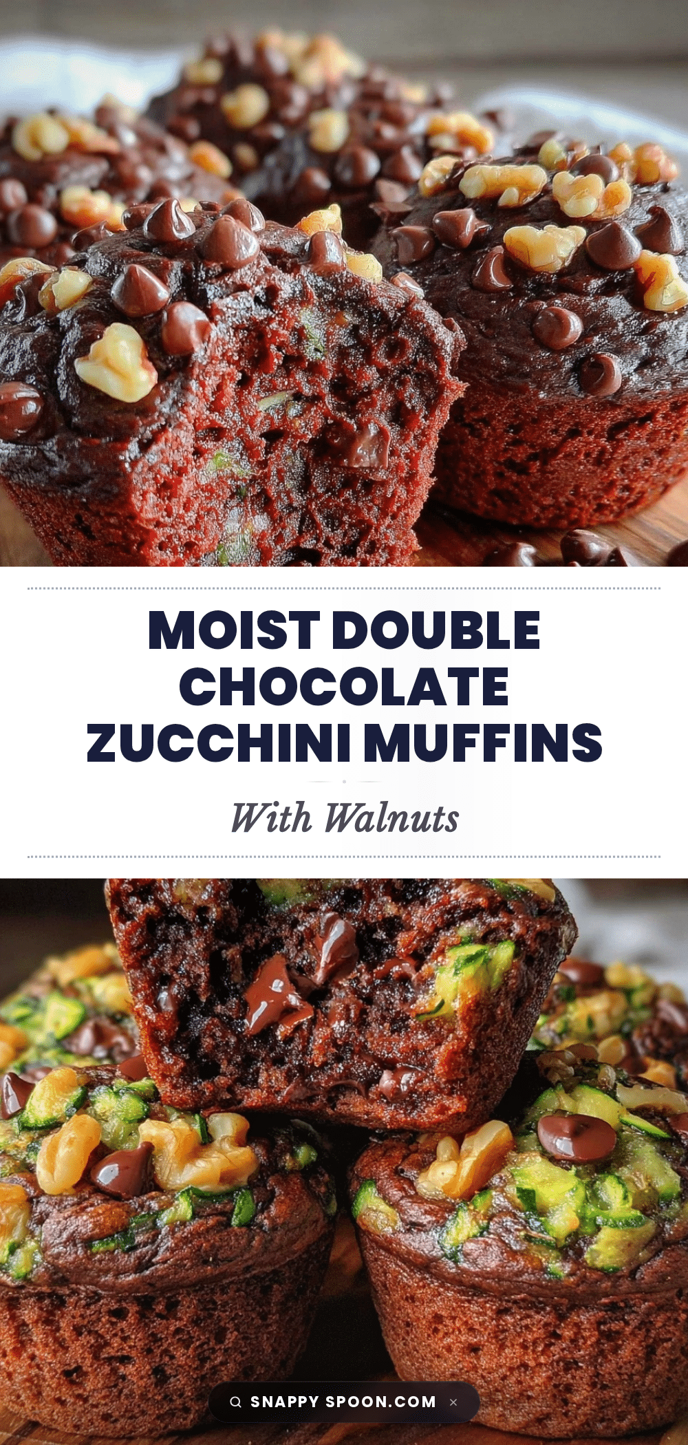 moist double chocolate zucchini muffins recipe