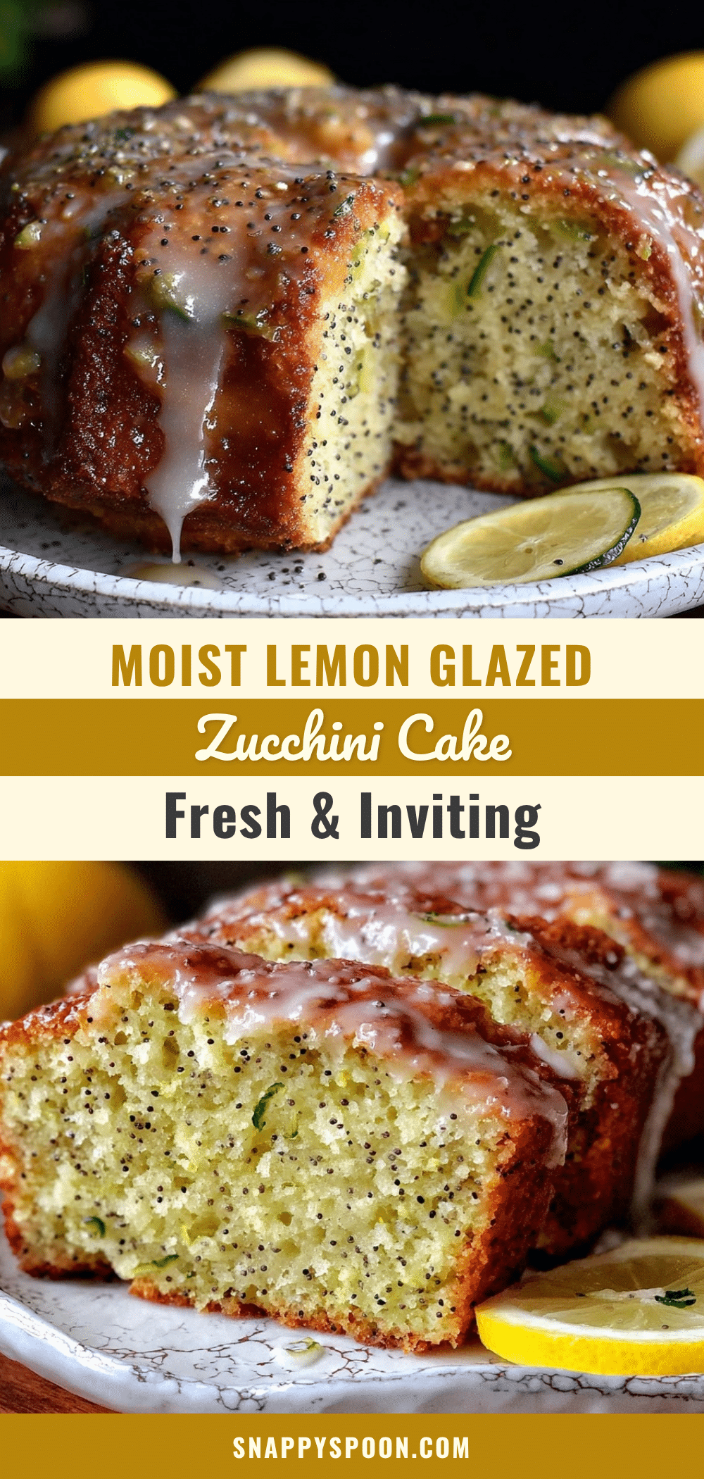 moist lemon glazed zucchini cake recipe