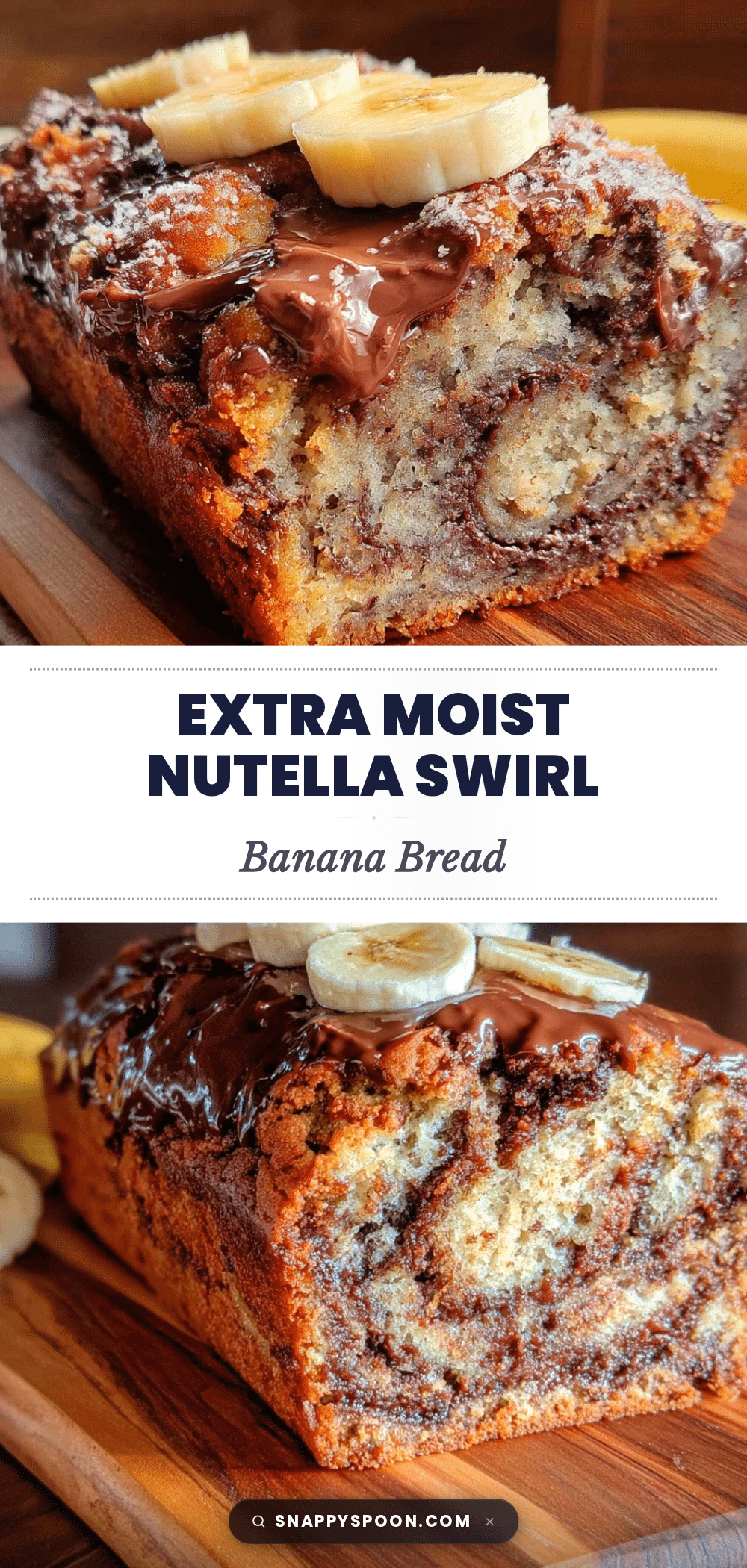 moist Nutella swirl banana bread recipe recipe
