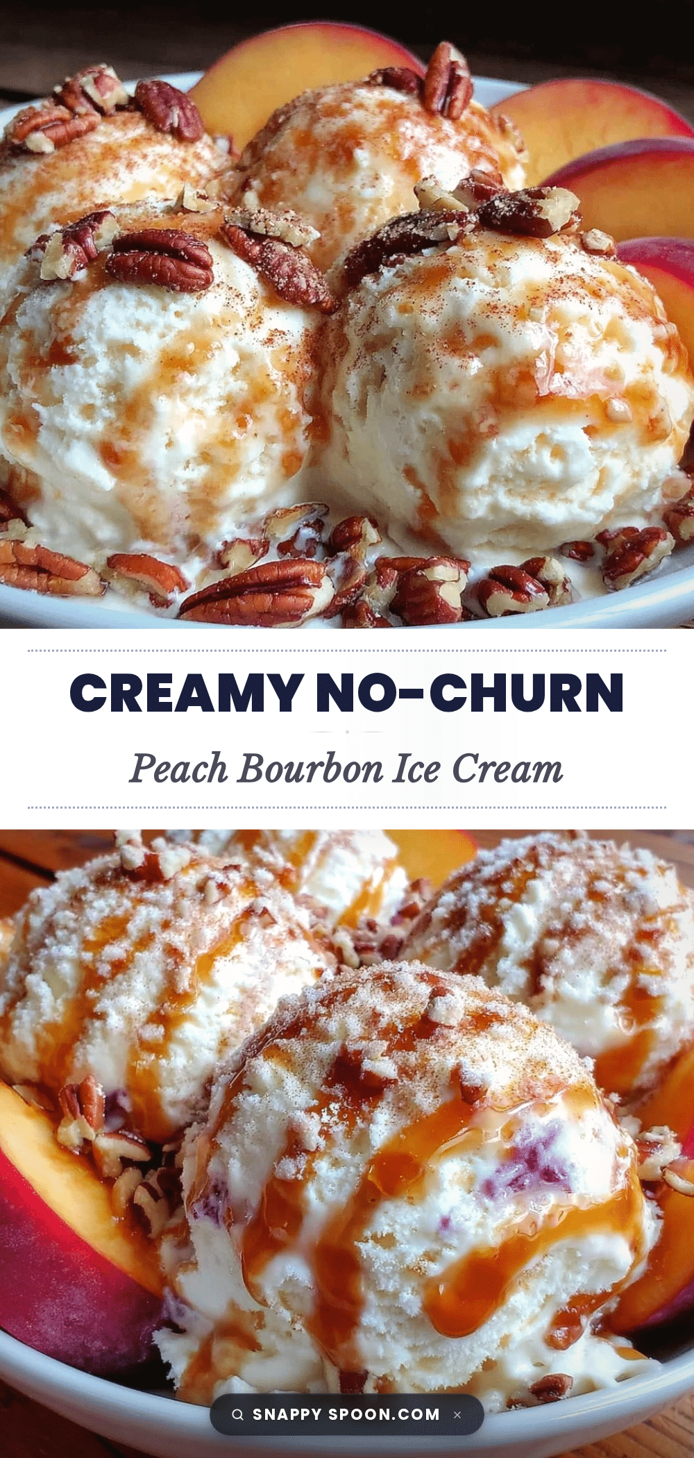 no-churn peach bourbon ice cream recipe