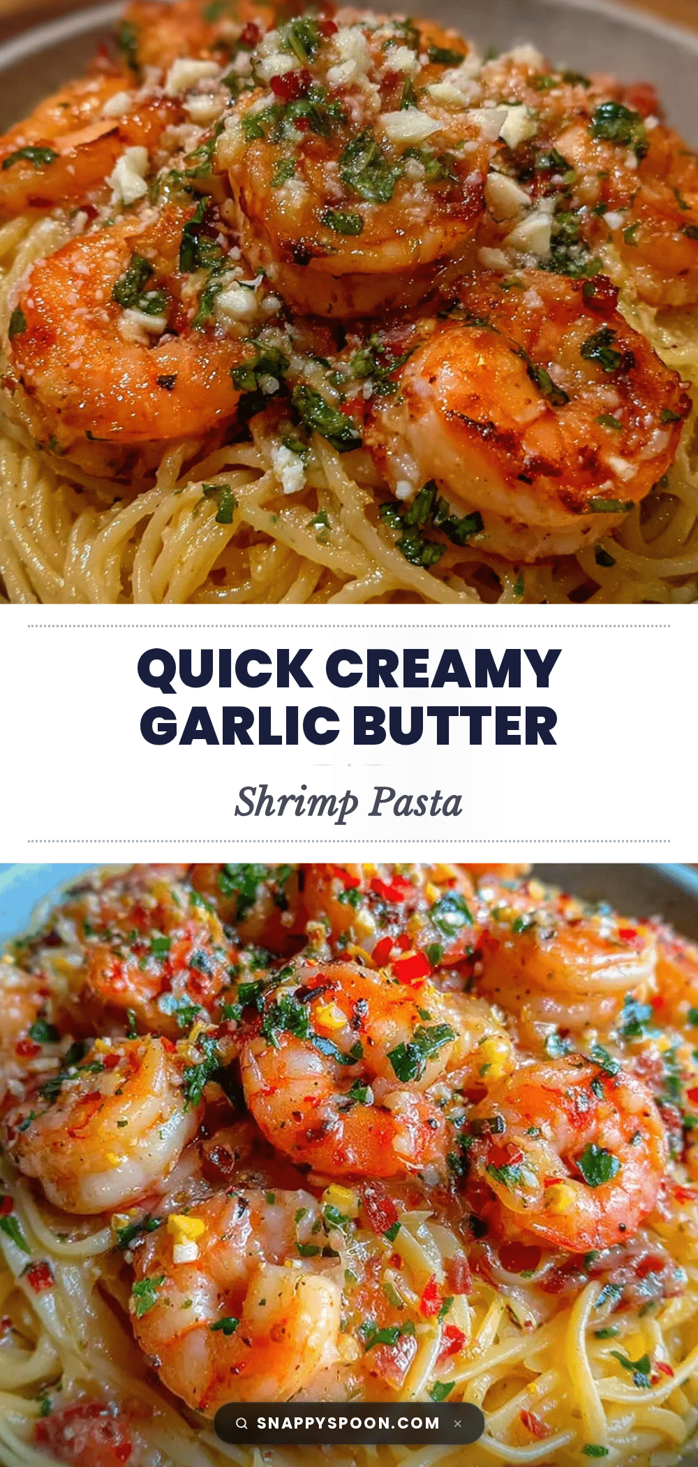 quick creamy garlic butter shrimp pasta recipe