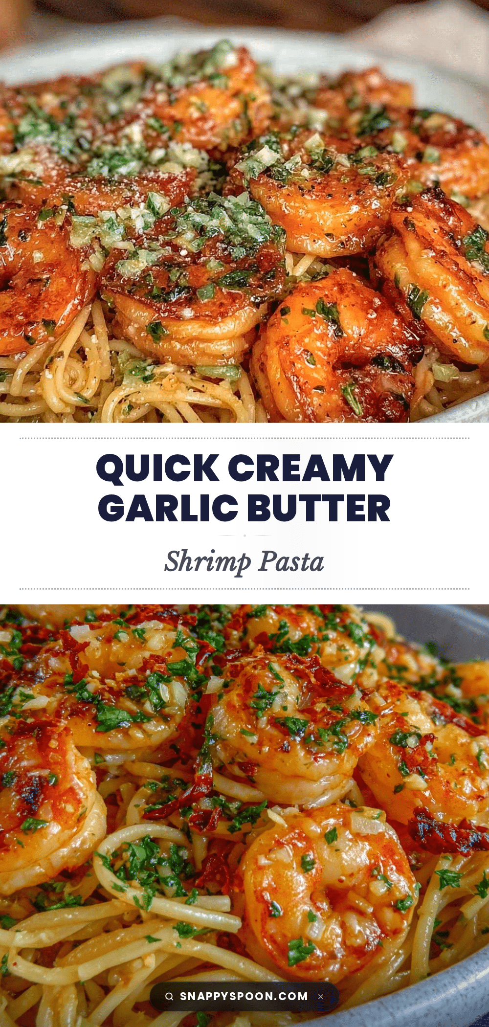 quick creamy garlic butter shrimp pasta recipe