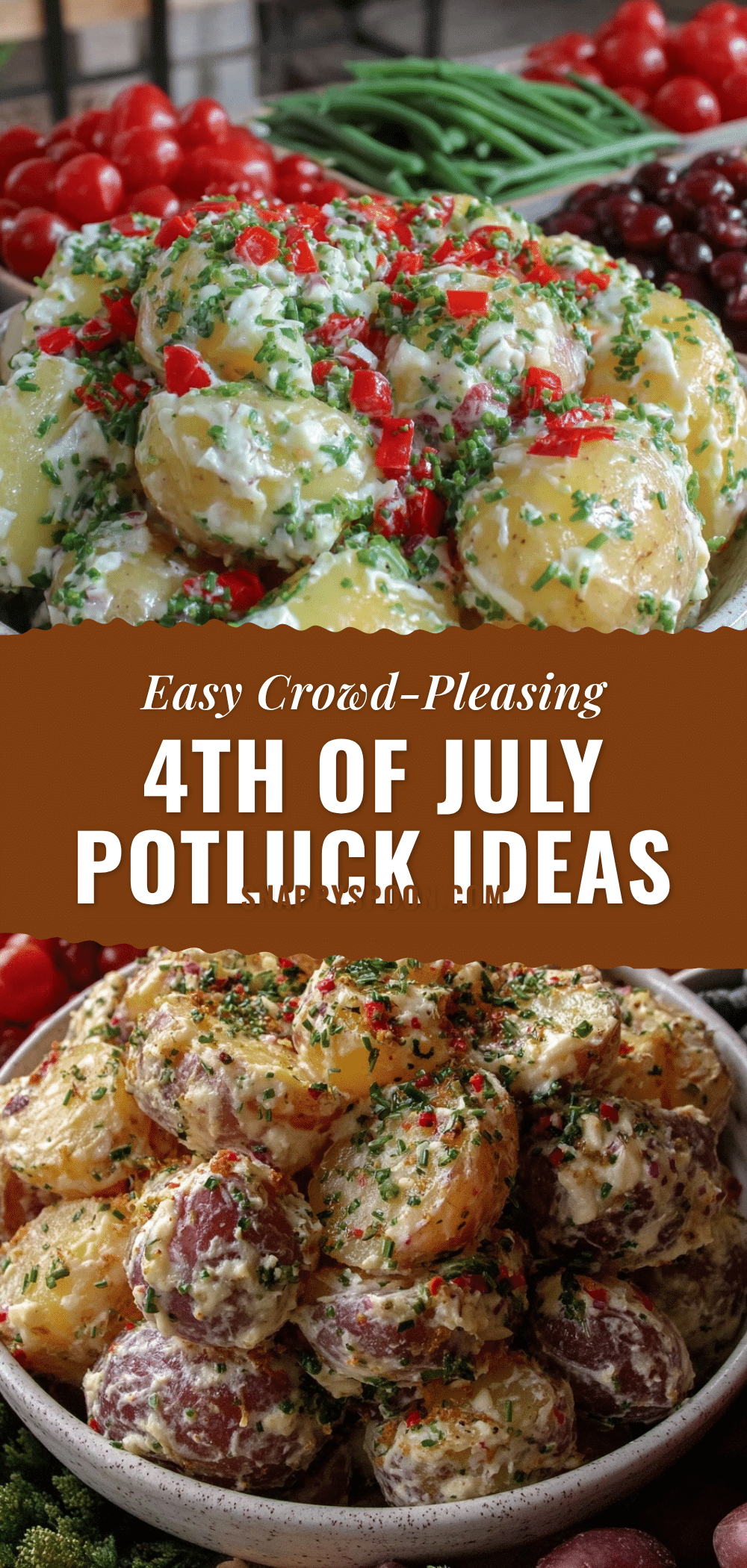 red white and blue layered potato salad recipe