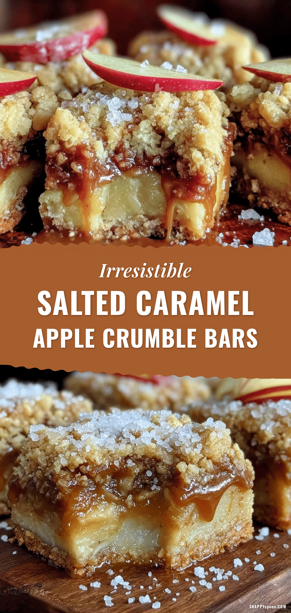 salted caramel apple crumble bars recipe