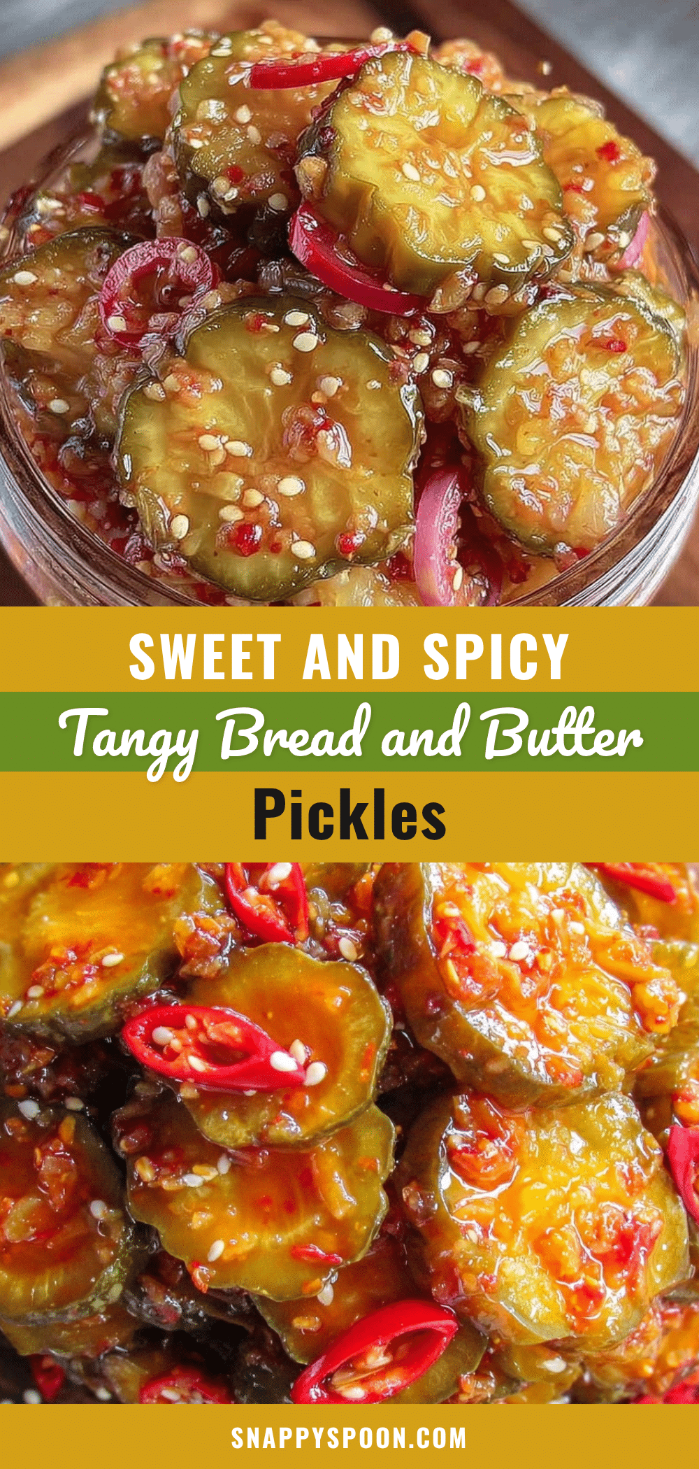 sweet and spicy bread and butter pickles recipe