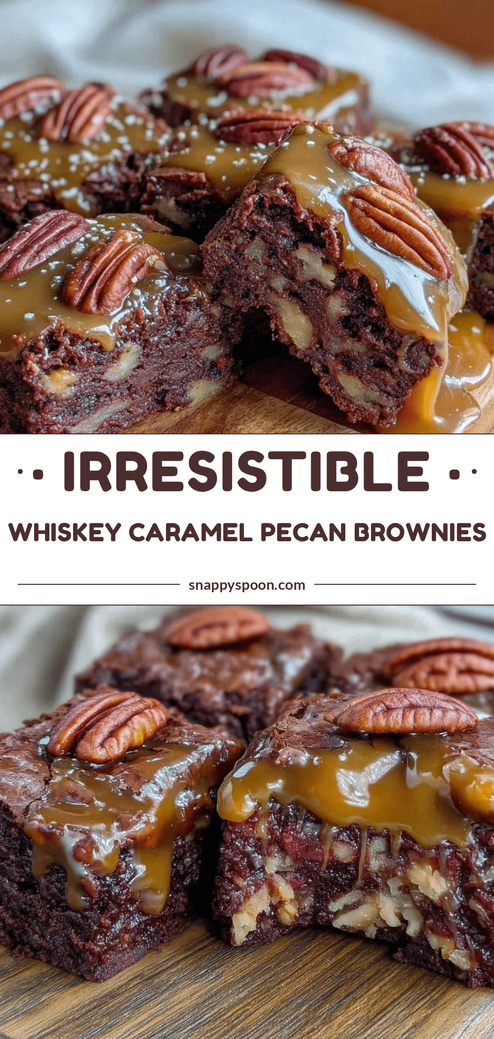 whiskey caramel pecan brownies recipe
