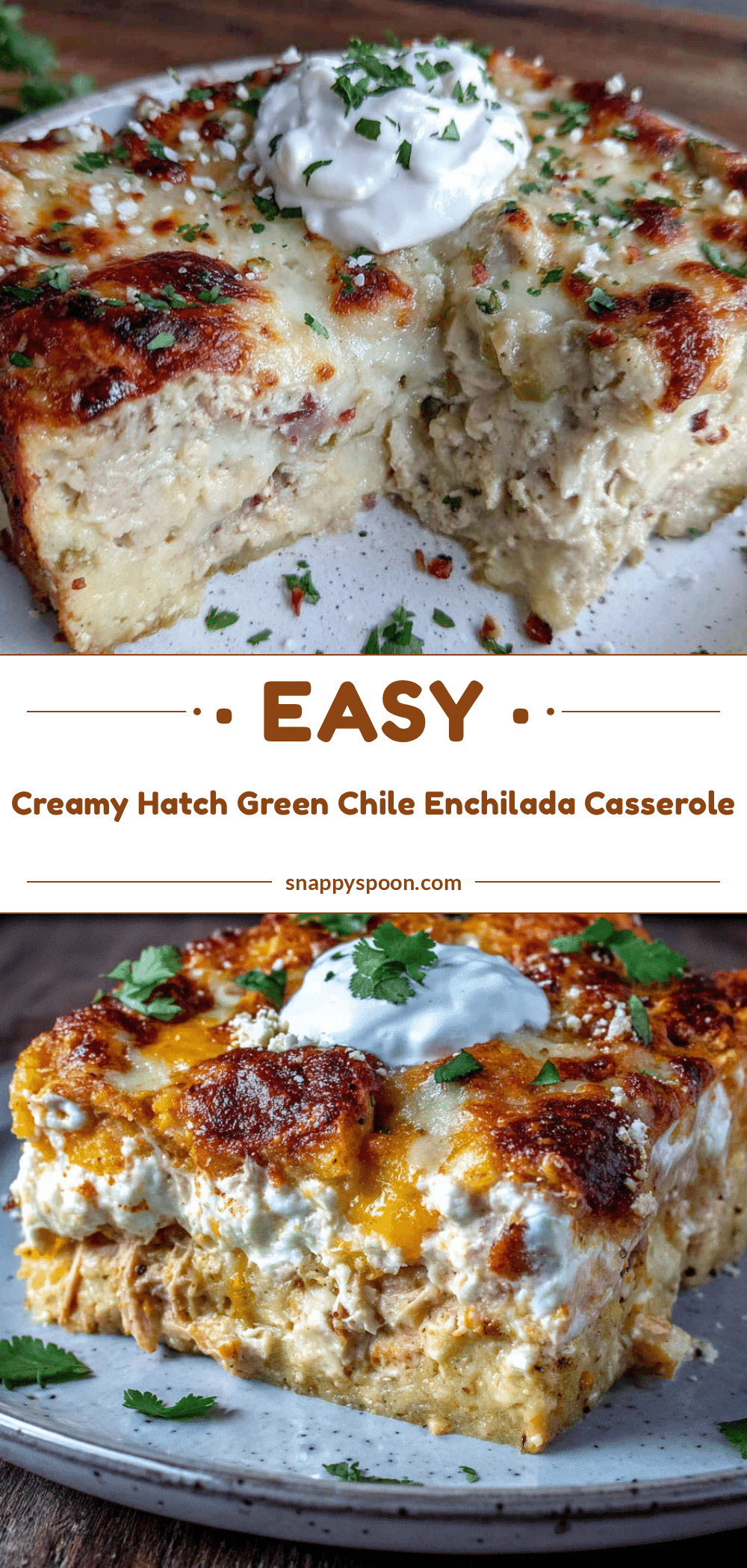 creamy hatch green chile chicken enchilada casserole recipe