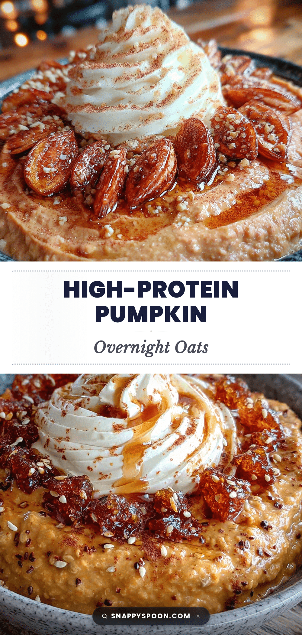 creamy pumpkin spice protein overnight oats recipe