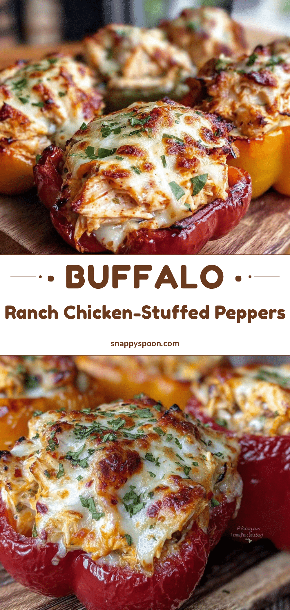crispy buffalo ranch chicken-stuffed mini bell peppers recipe