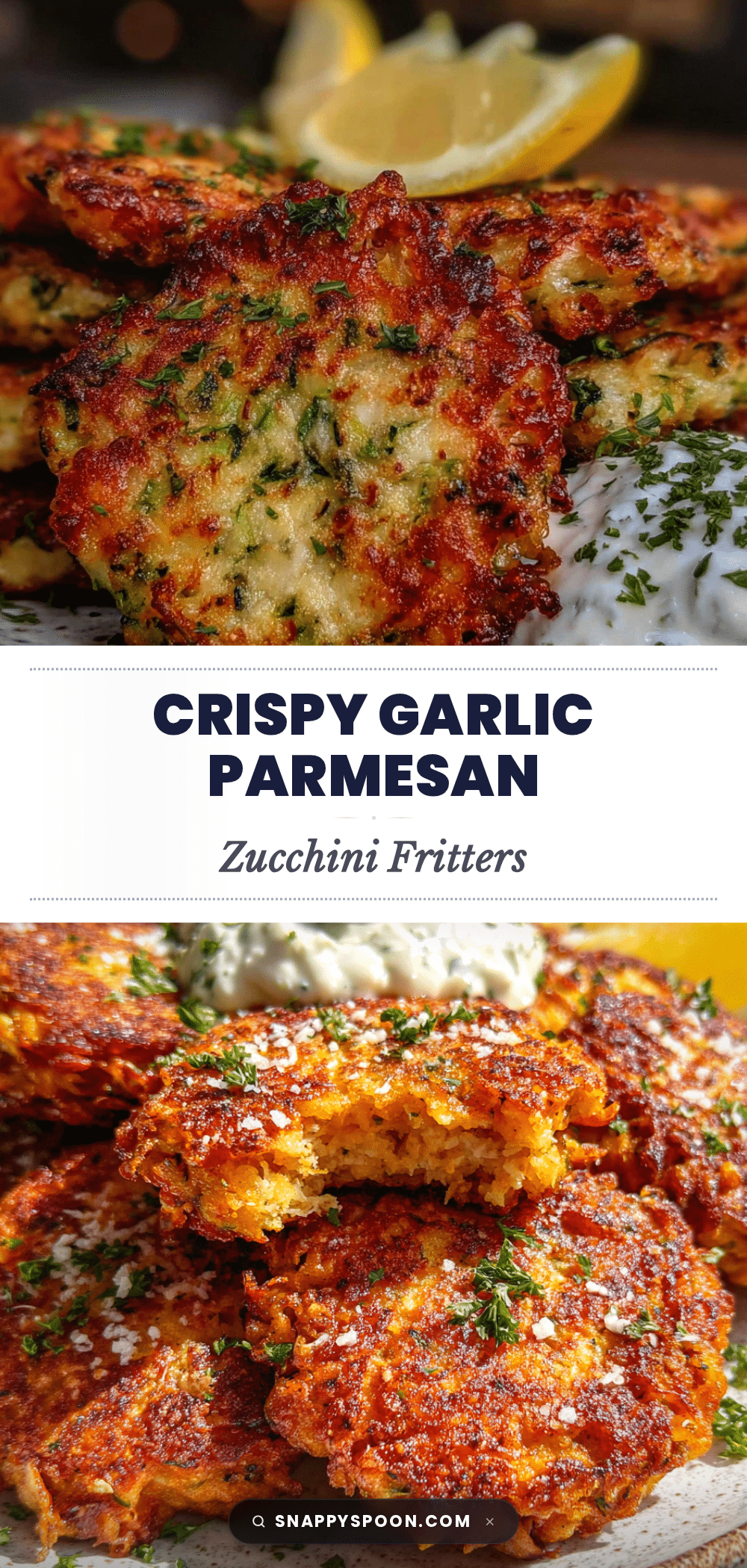 crispy garlic parmesan zucchini fritters recipe