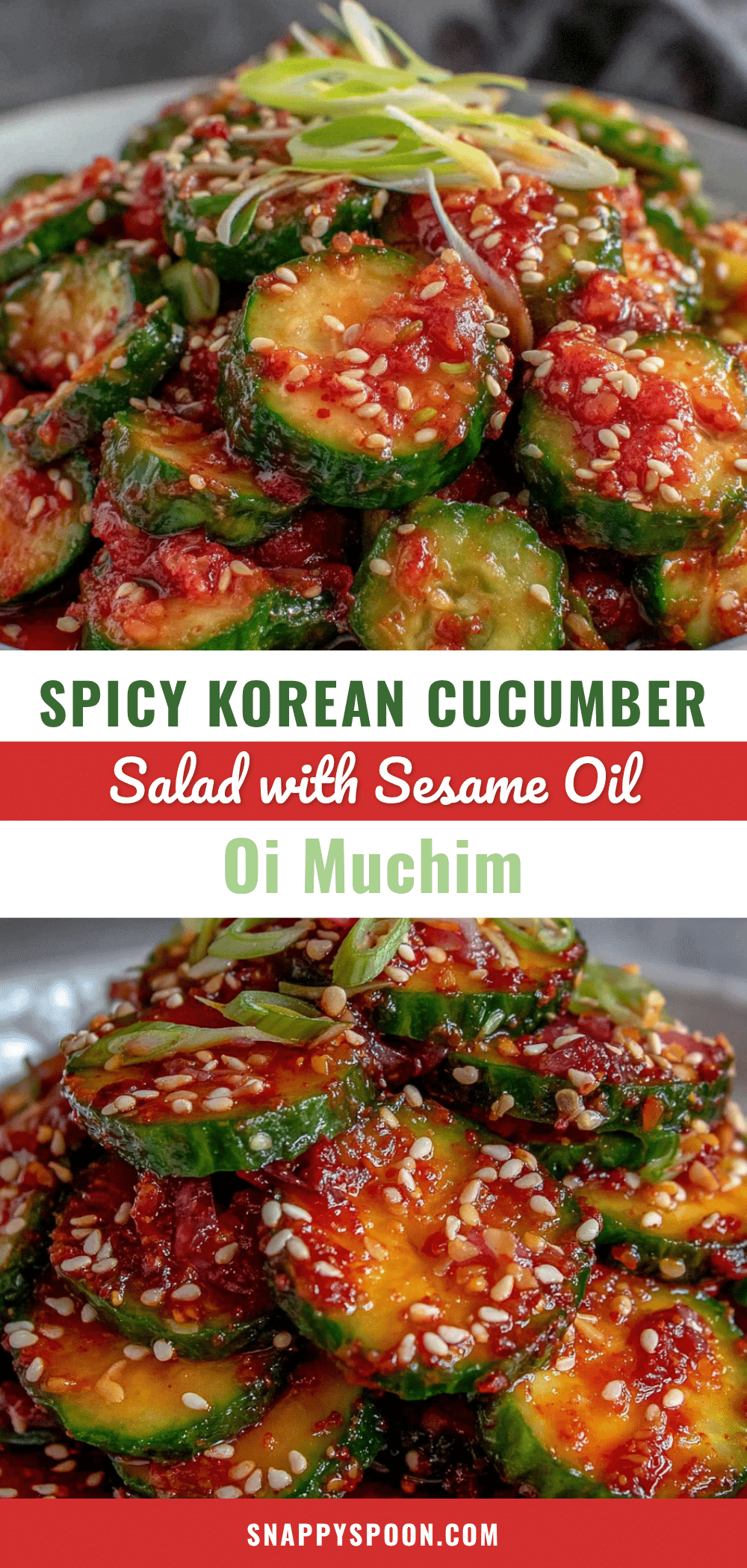 Korean-style spicy cucumber salad recipe